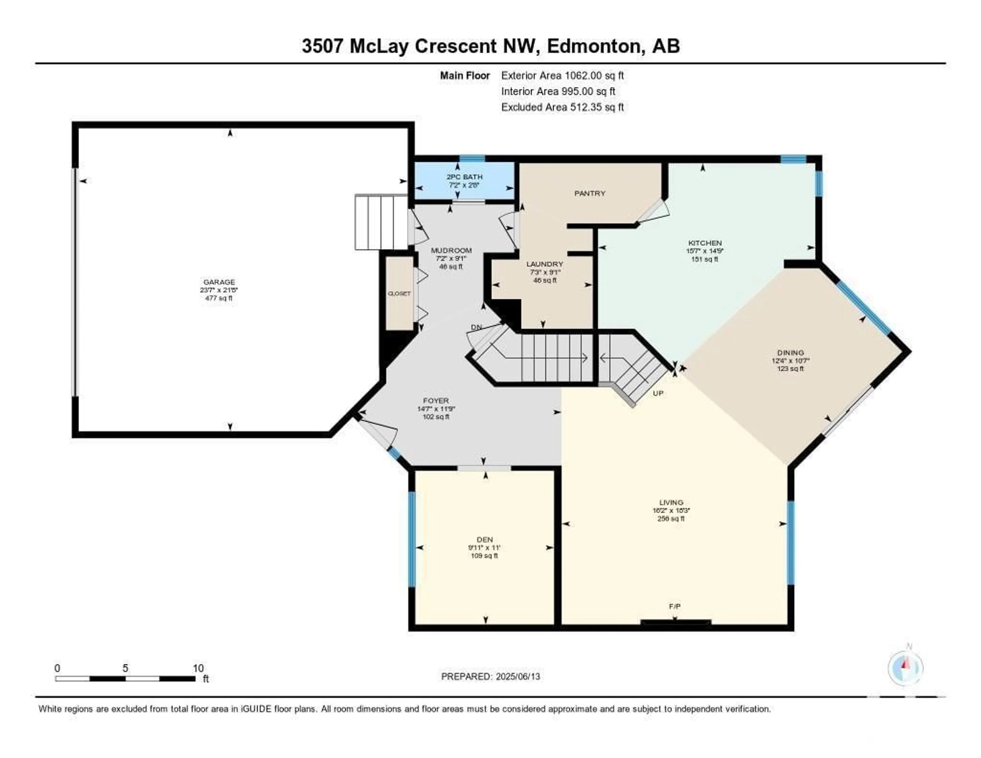 Floor plan for 3507 MCLAY CR, Edmonton Alberta T6R3V3