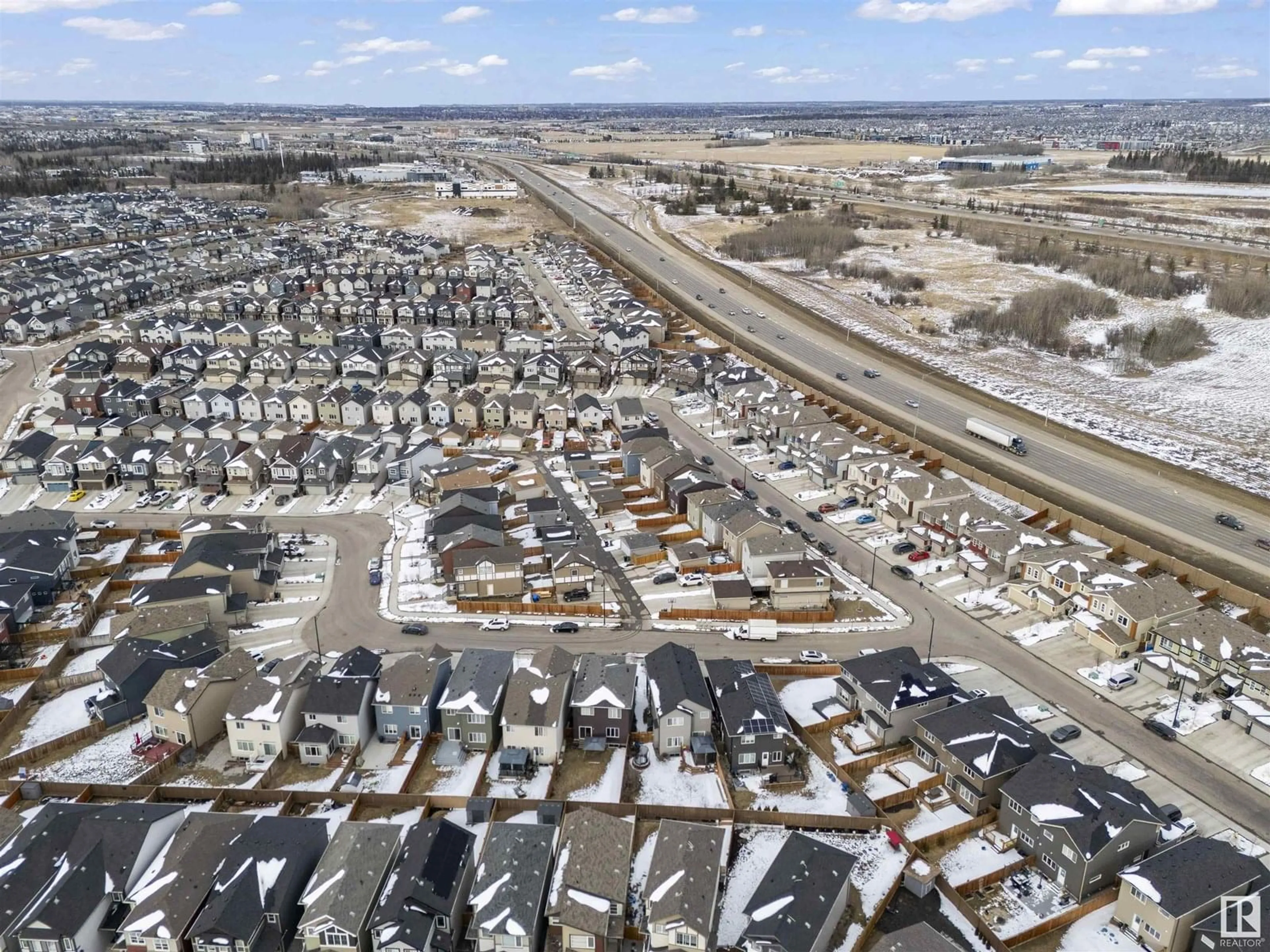 A pic from outside/outdoor area/front of a property/back of a property/a pic from drone, street for 3099 CHECKNITA WY, Edmonton Alberta T6W4E9