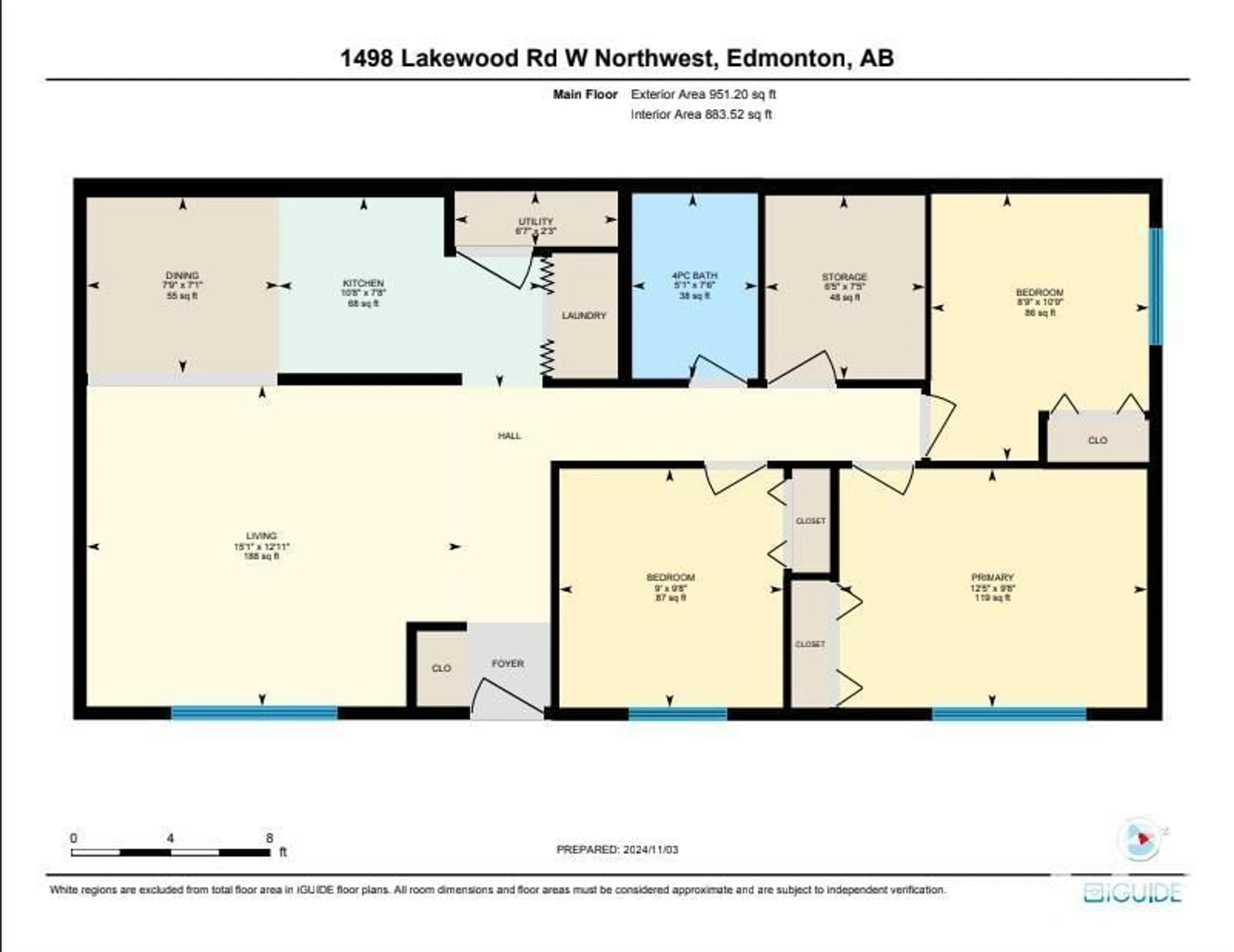 Floor plan for 1498 LAKEWOOD ROAD, Edmonton Alberta T6K3M2