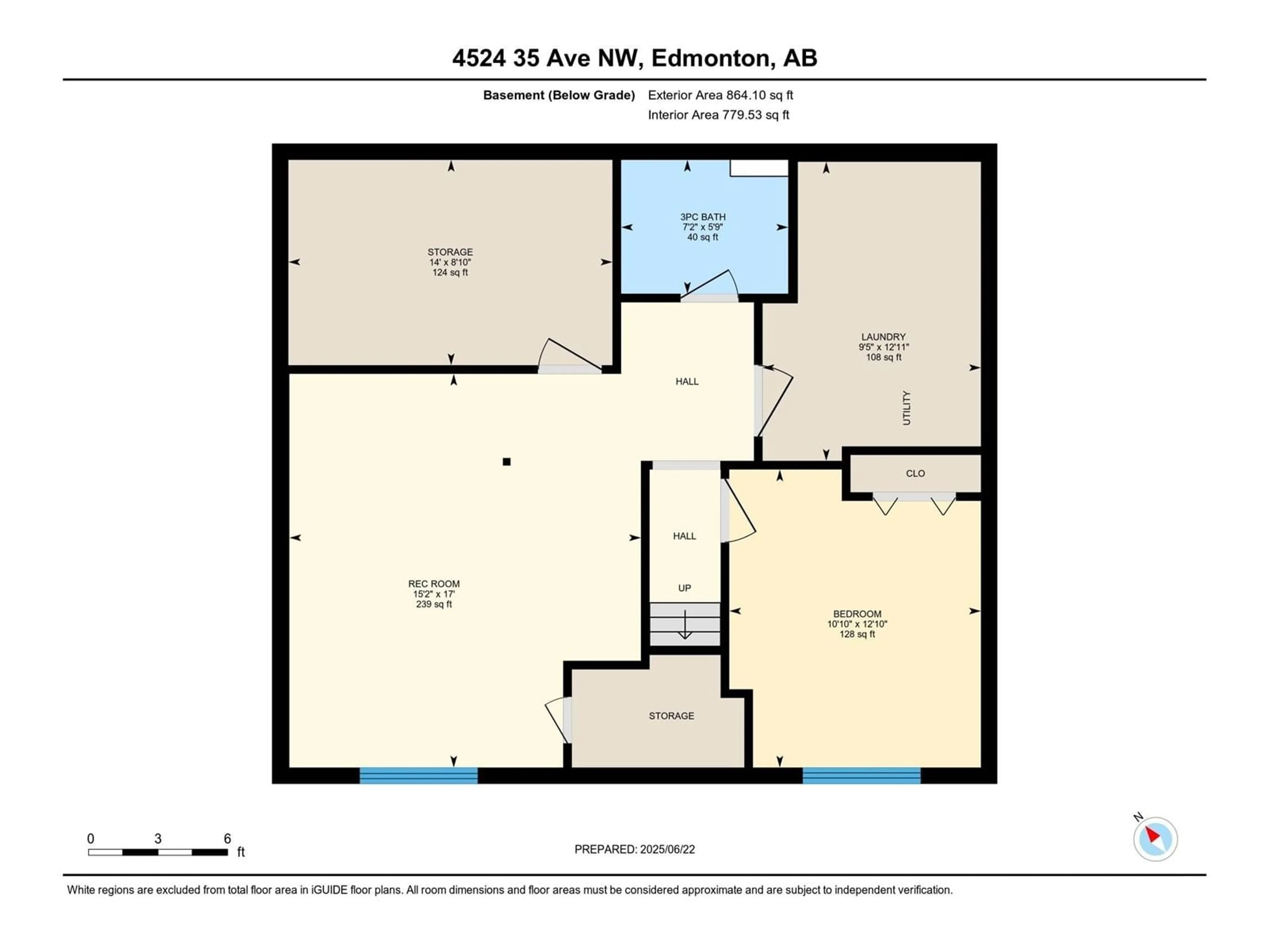 Floor plan for 4524 35 AV, Edmonton Alberta T6L3P9