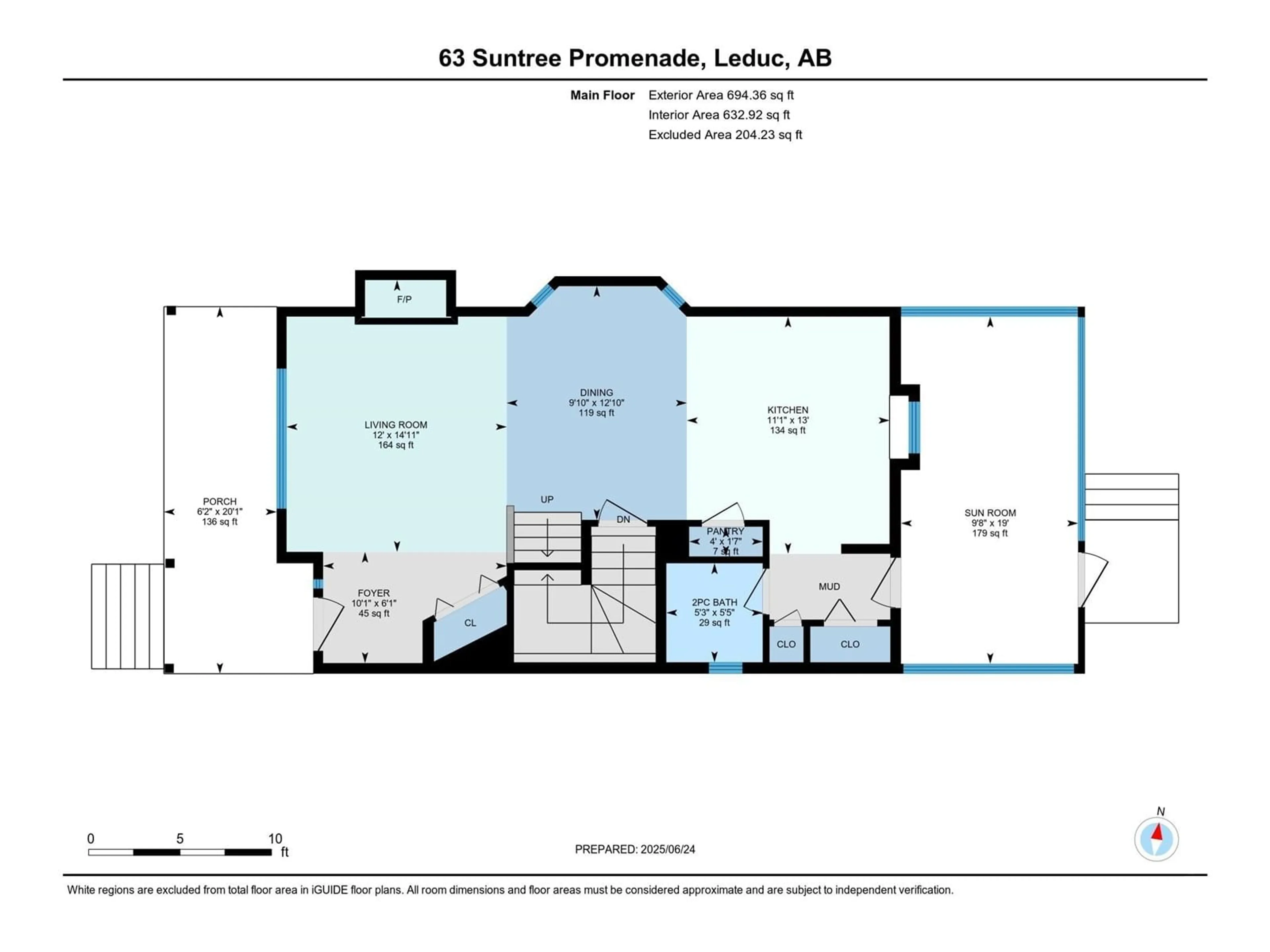 Floor plan for PM - 63 SUNTREE, Leduc Alberta T9E8R8