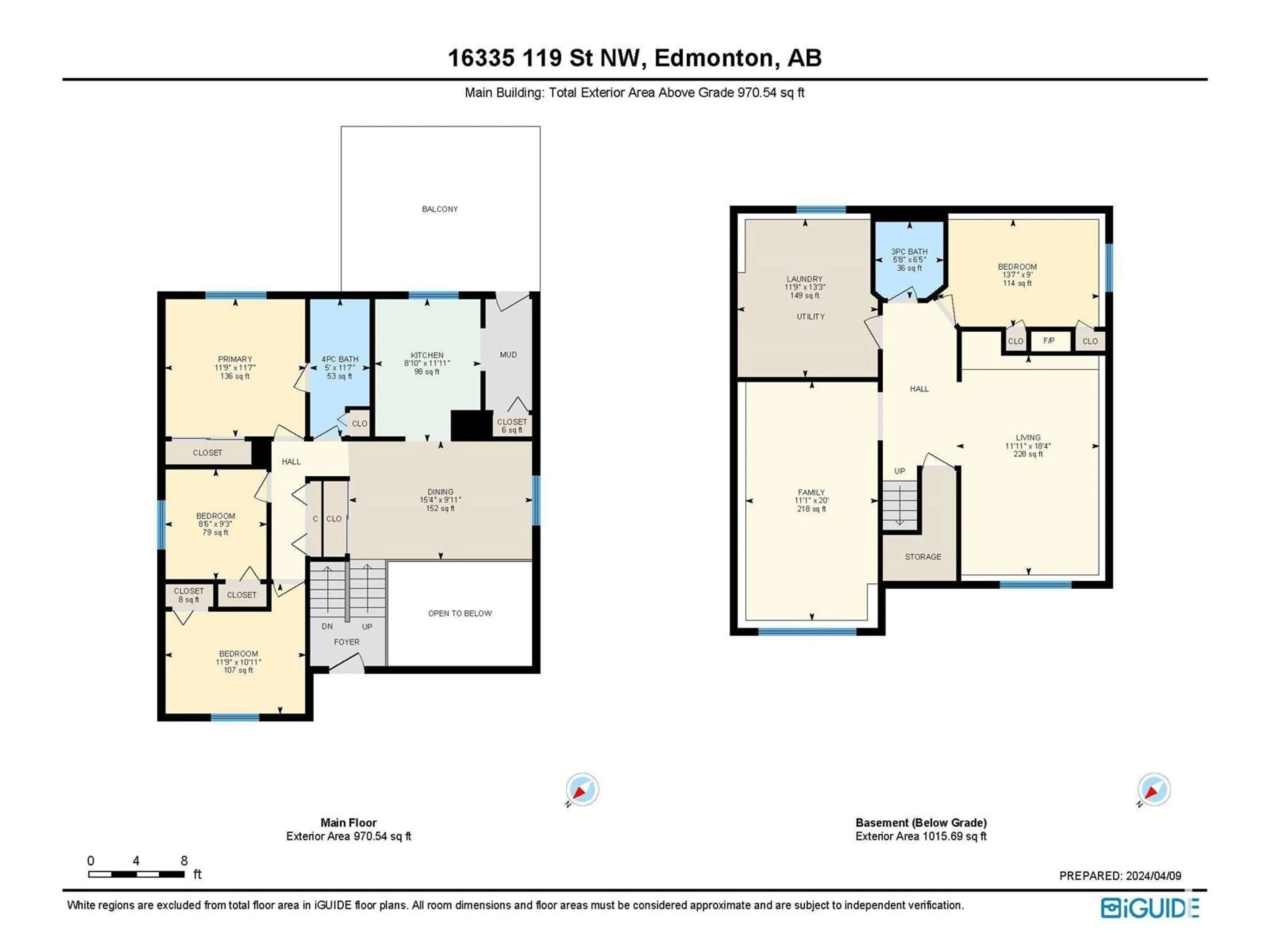 Floor plan for NW - 16335 119 ST, Edmonton Alberta T5X4Z3