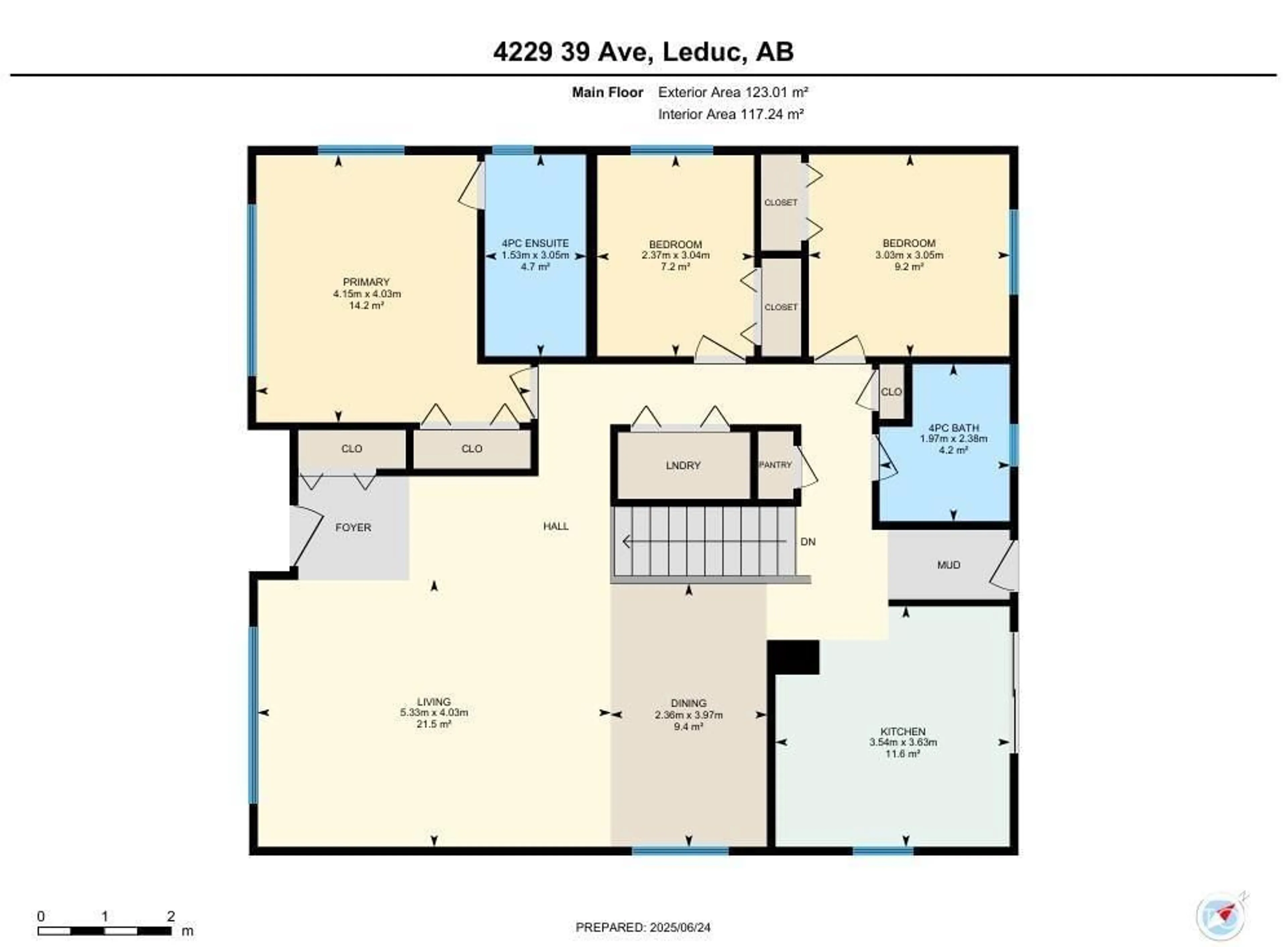 Floor plan for 4229 39 AV, Leduc Alberta T9E4X4