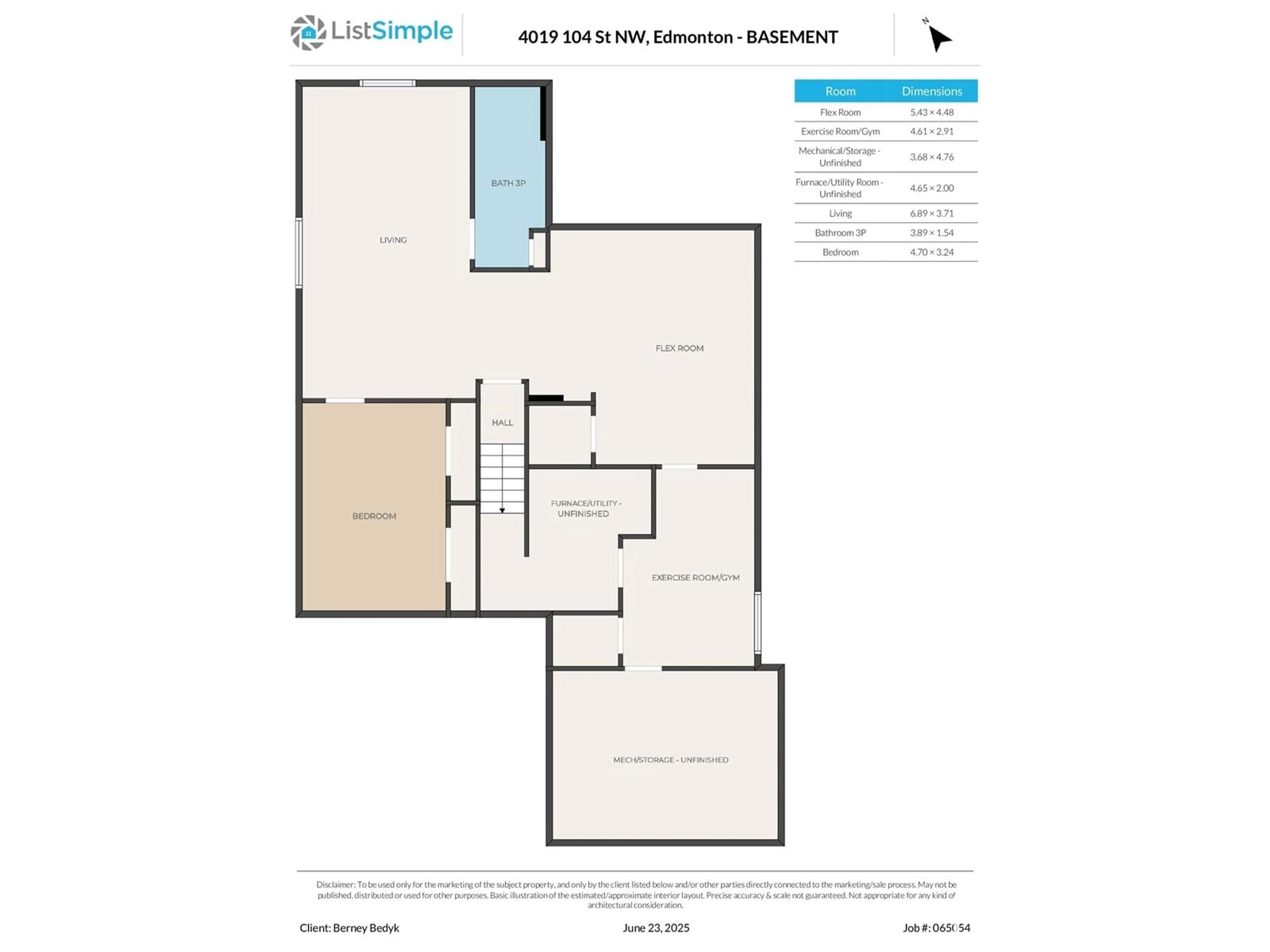 Floor plan for NW - 4019 104 ST, Edmonton Alberta T6J6K9