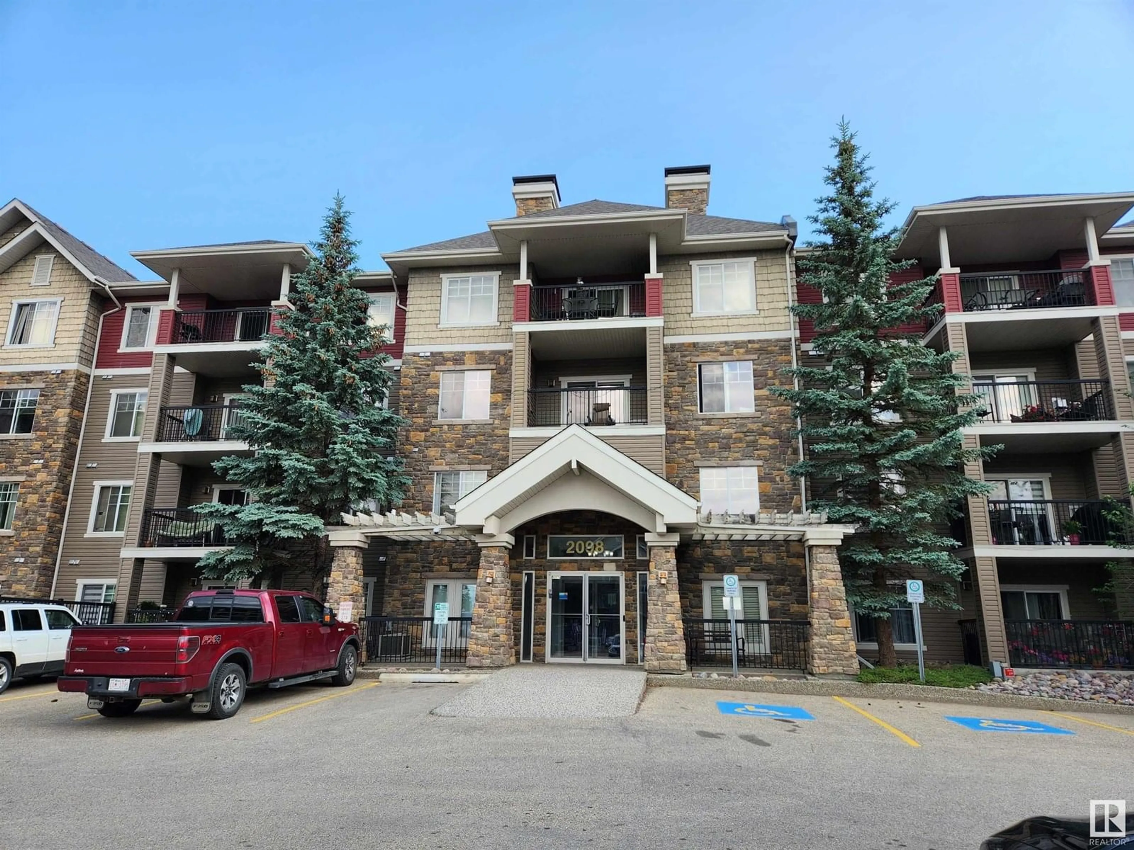 A pic from outside/outdoor area/front of a property/back of a property/a pic from drone, unknown for 2098 - 125 BLACKMUD CREEK DR, Edmonton Alberta T6W1T7