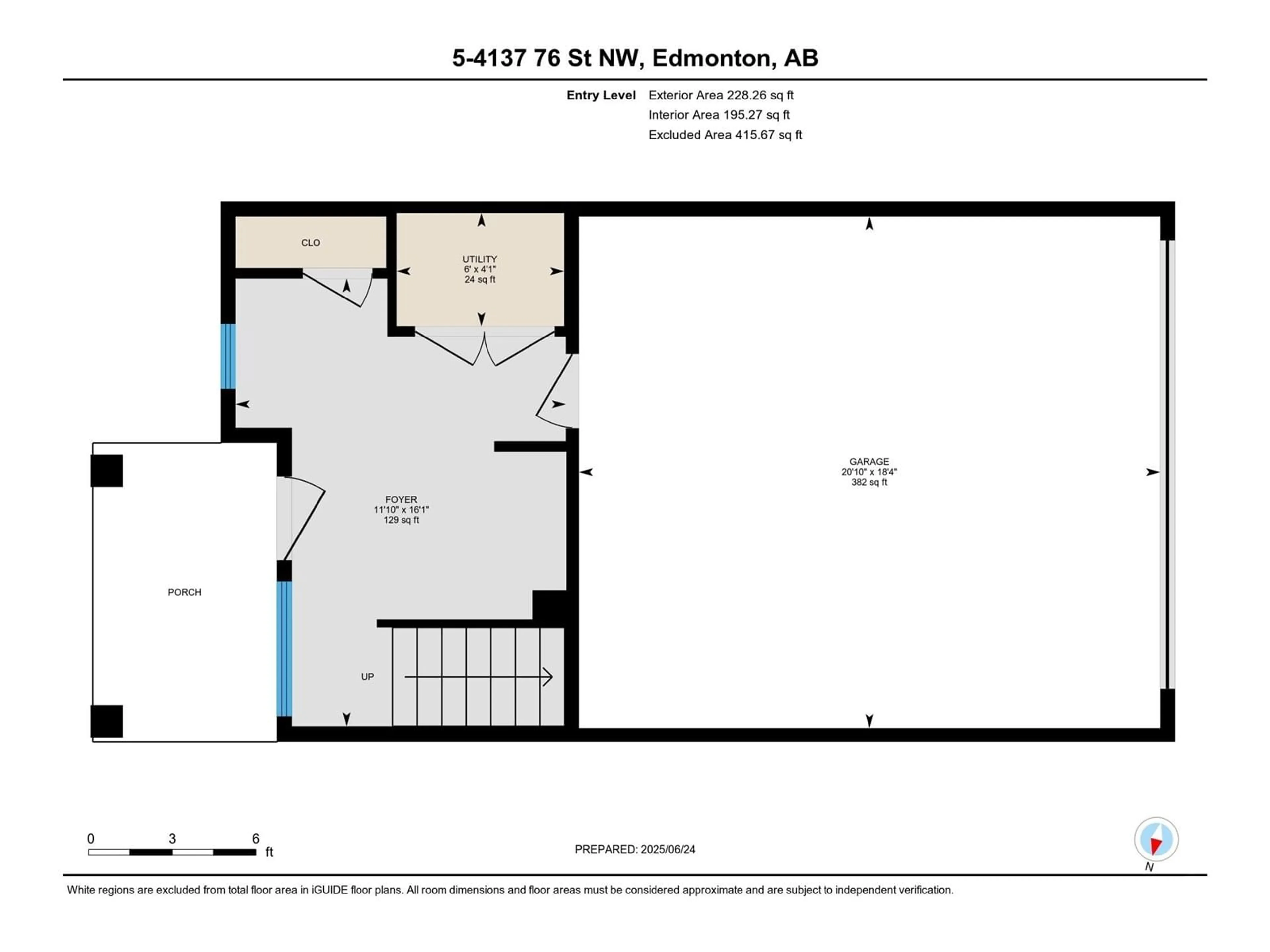 Floor plan for #5 - 4137 76 ST, Edmonton Alberta T6K6K8