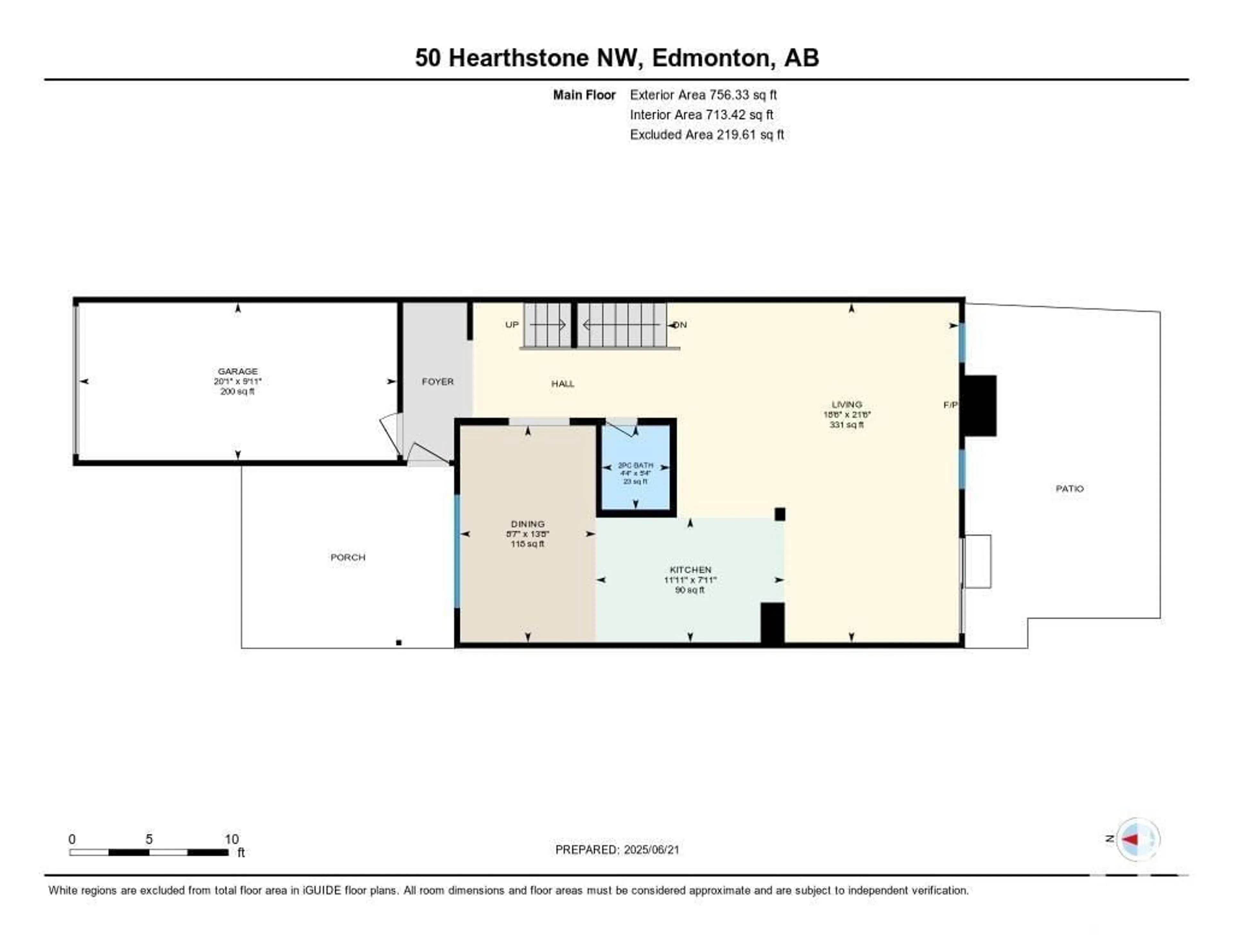 Floor plan for 50 HEARTHSTONE NW, Edmonton Alberta T6H5E5