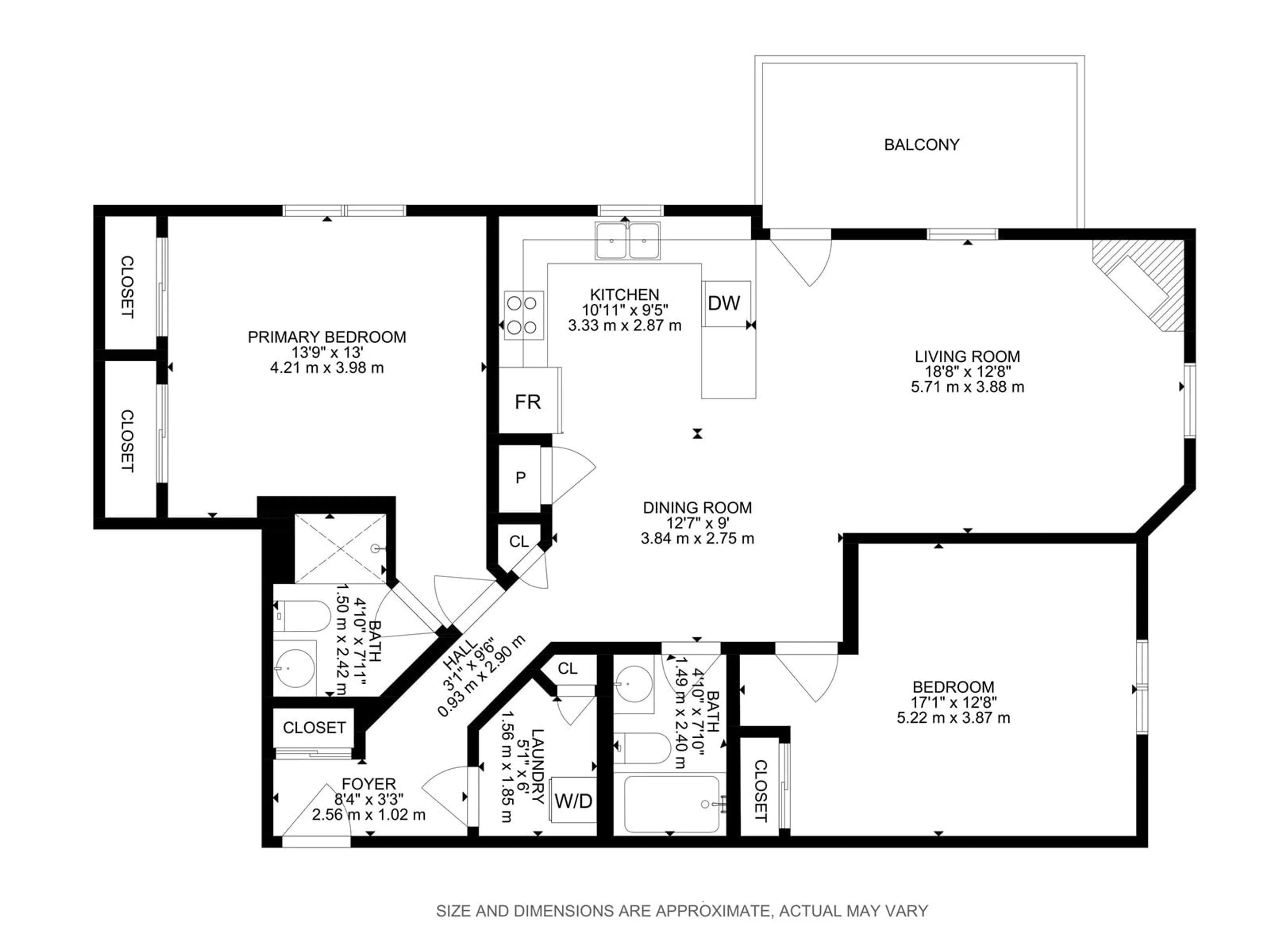 Floor plan for #307 - 8715 82 AV, Edmonton Alberta T6C4R6