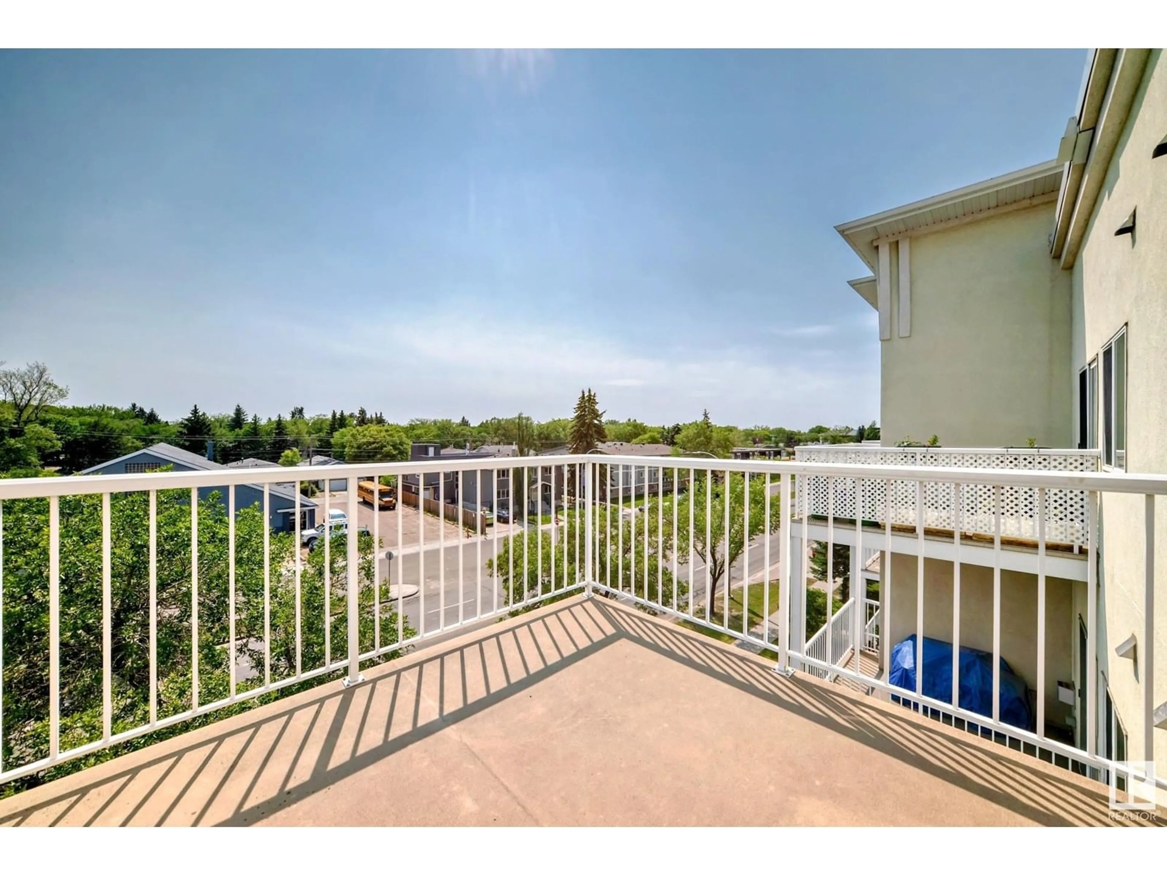 Balcony in the apartment, water/lake/river/ocean view for 423 8528 82 AV, Edmonton Alberta T6C0Y8