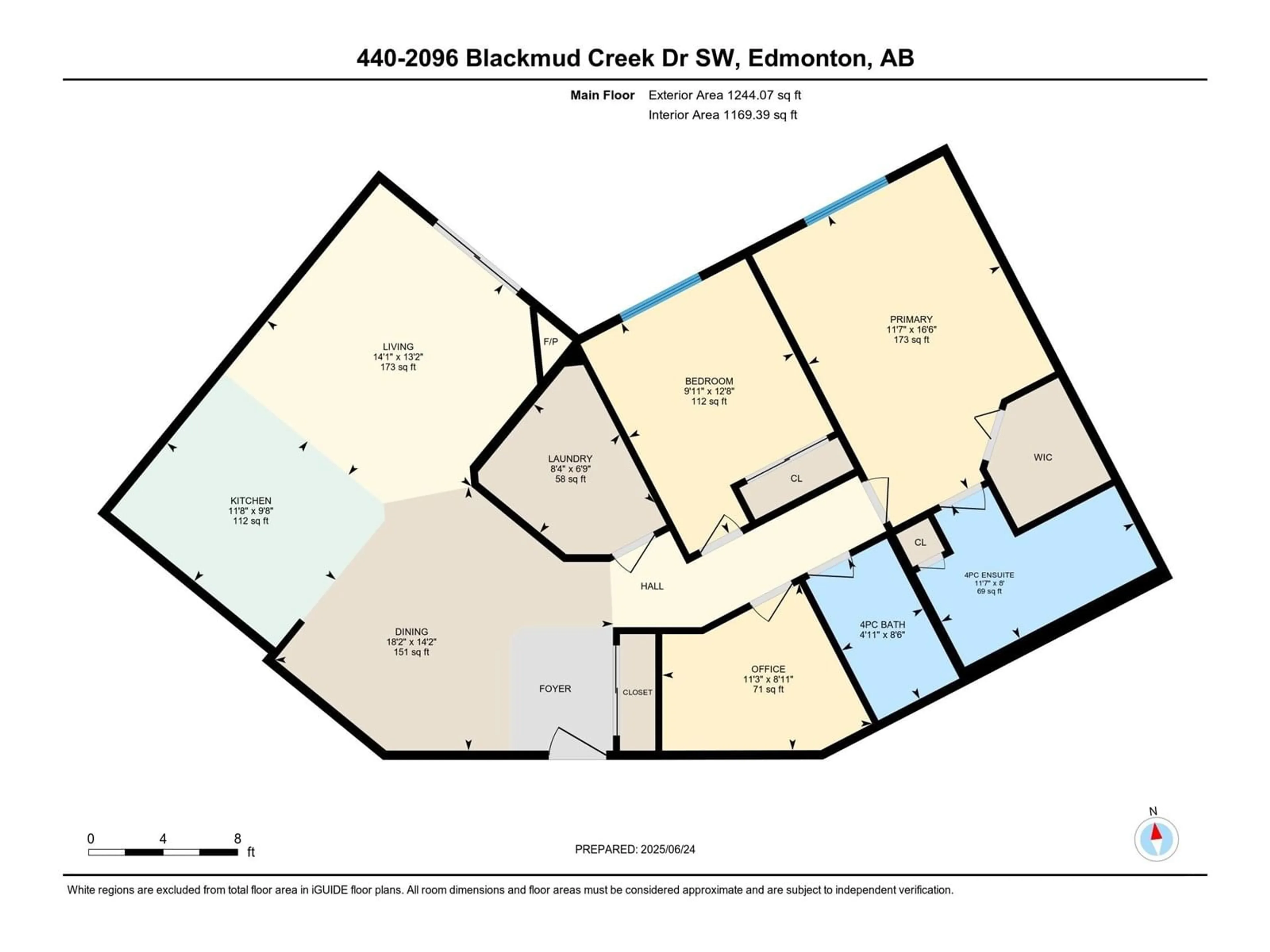 Floor plan for 440 2096 BLACKMUD CREEK DR, Edmonton Alberta T6W0G1