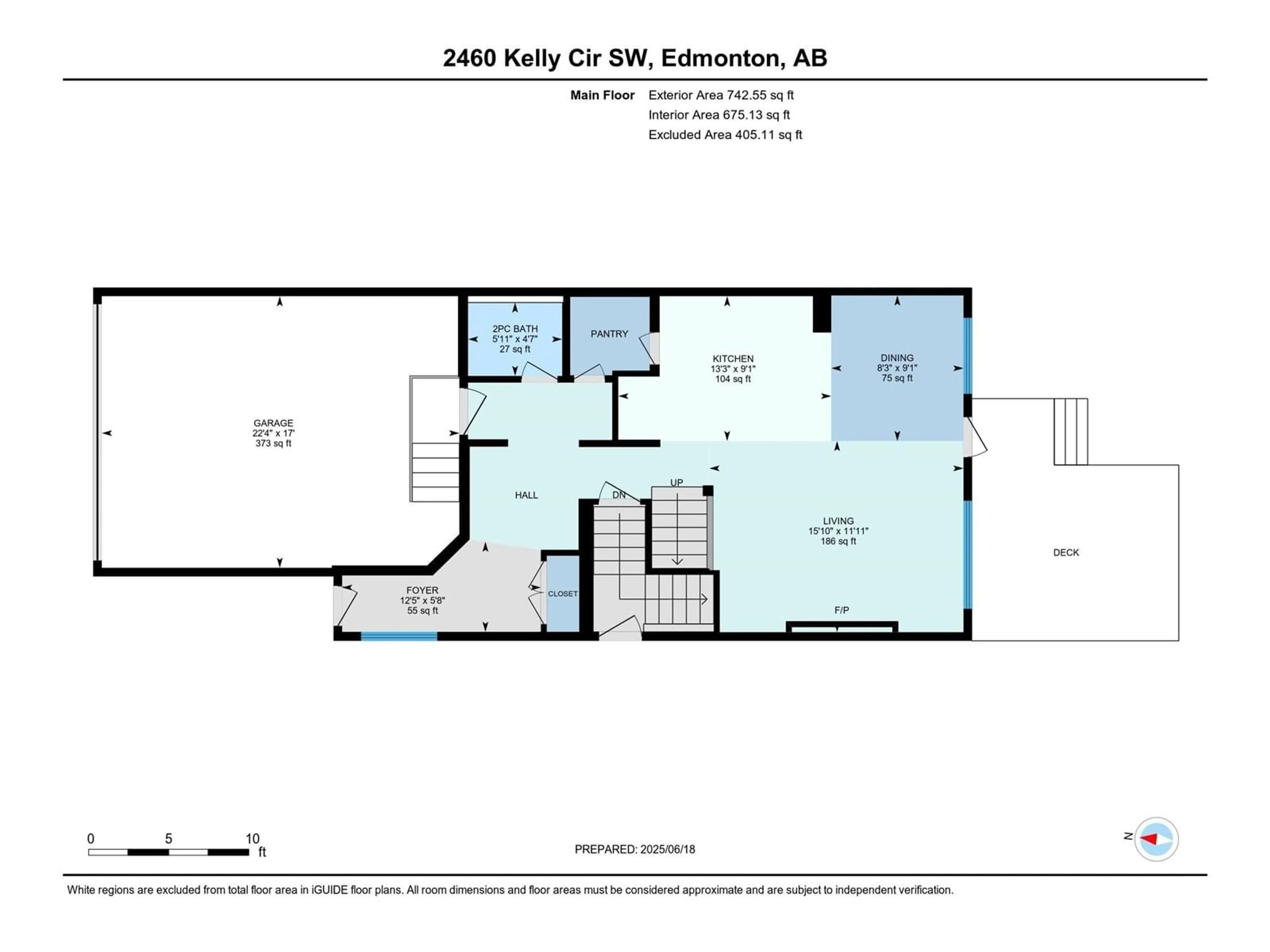 Floor plan for 2460 KELLY CIRCLE, Edmonton Alberta T6W4G2
