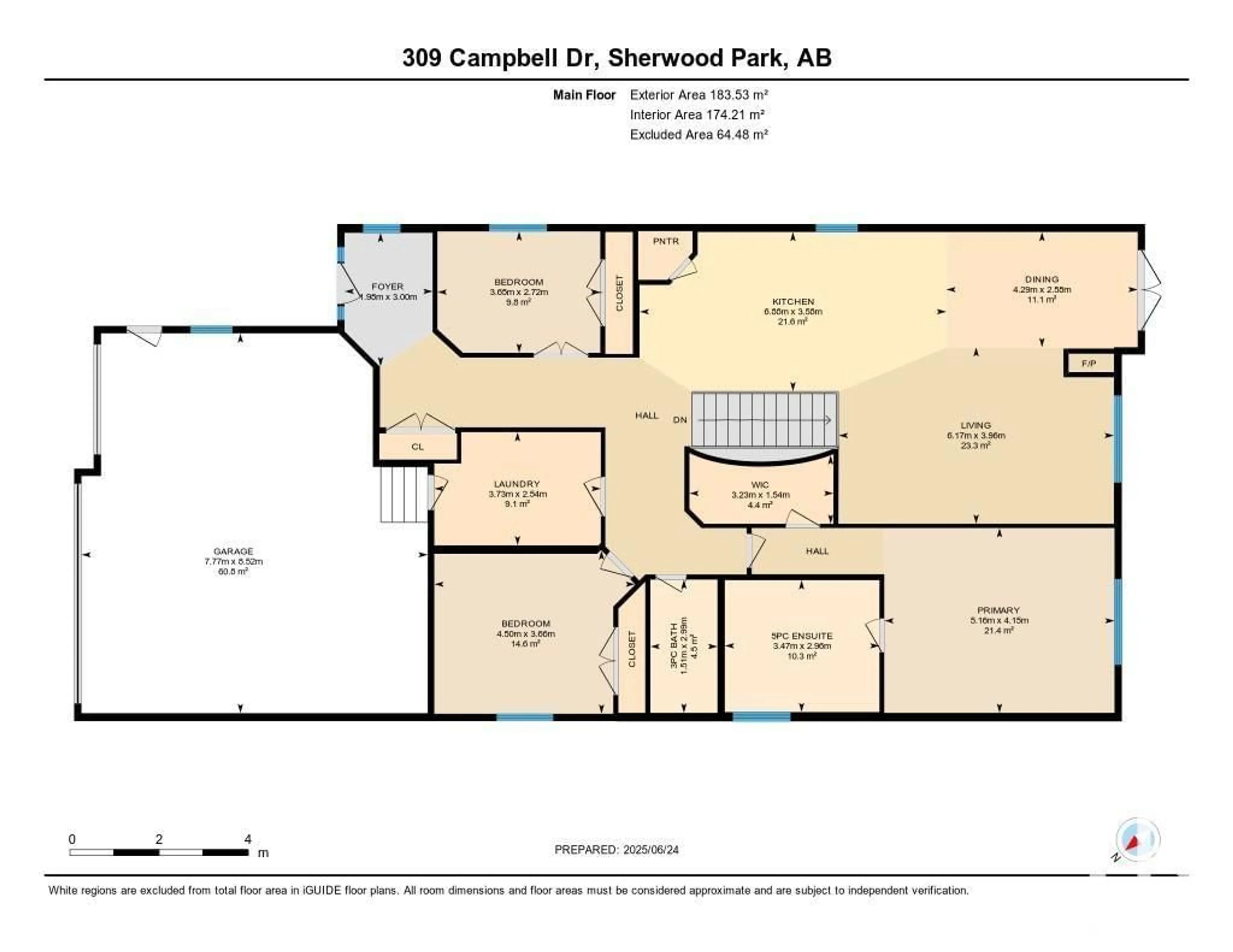 Floor plan for 309 CAMPBELL DR, Sherwood Park Alberta T8H0R8