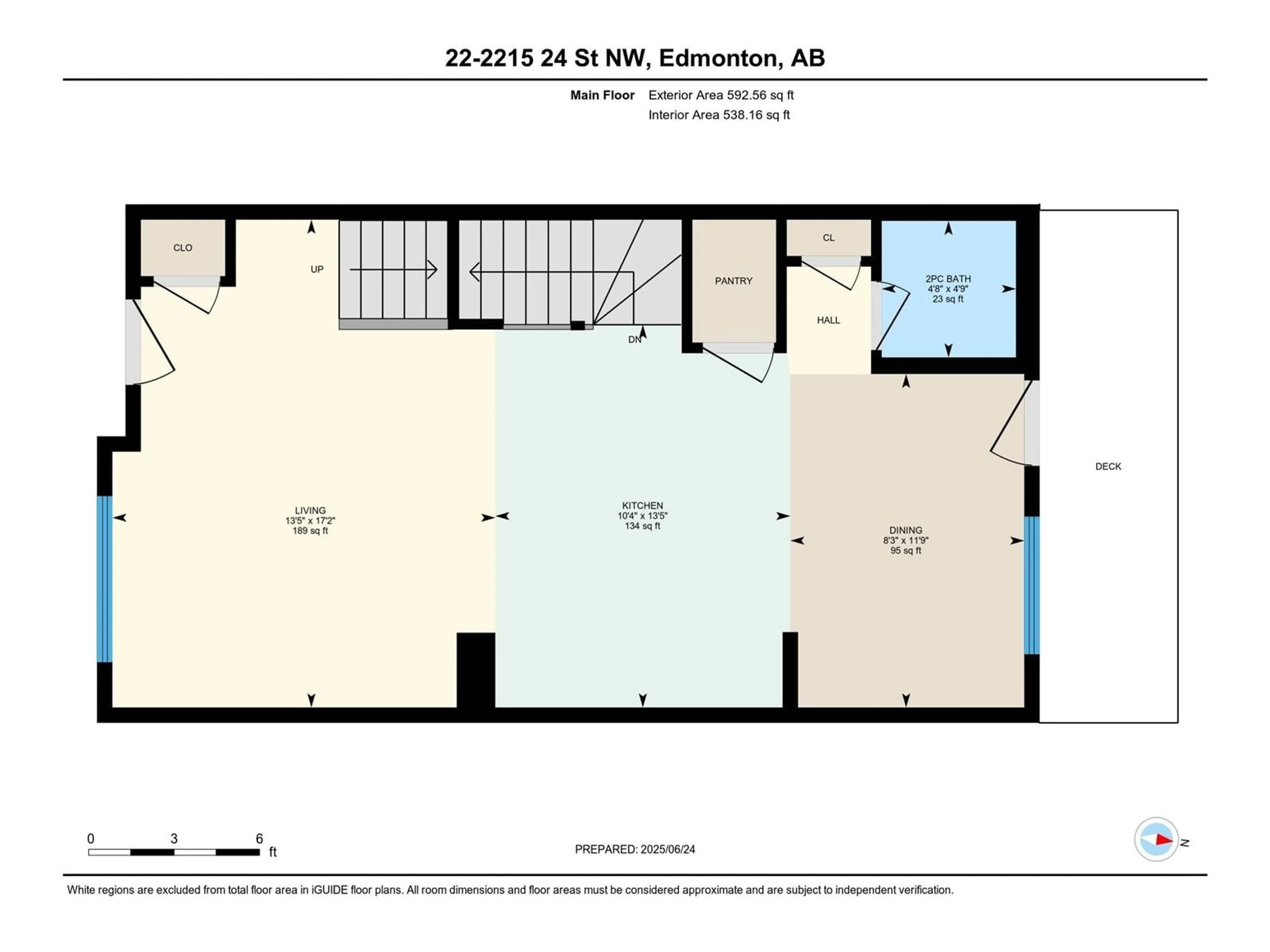 Floor plan for #22 - 2215 24 ST, Edmonton Alberta T6T1A6