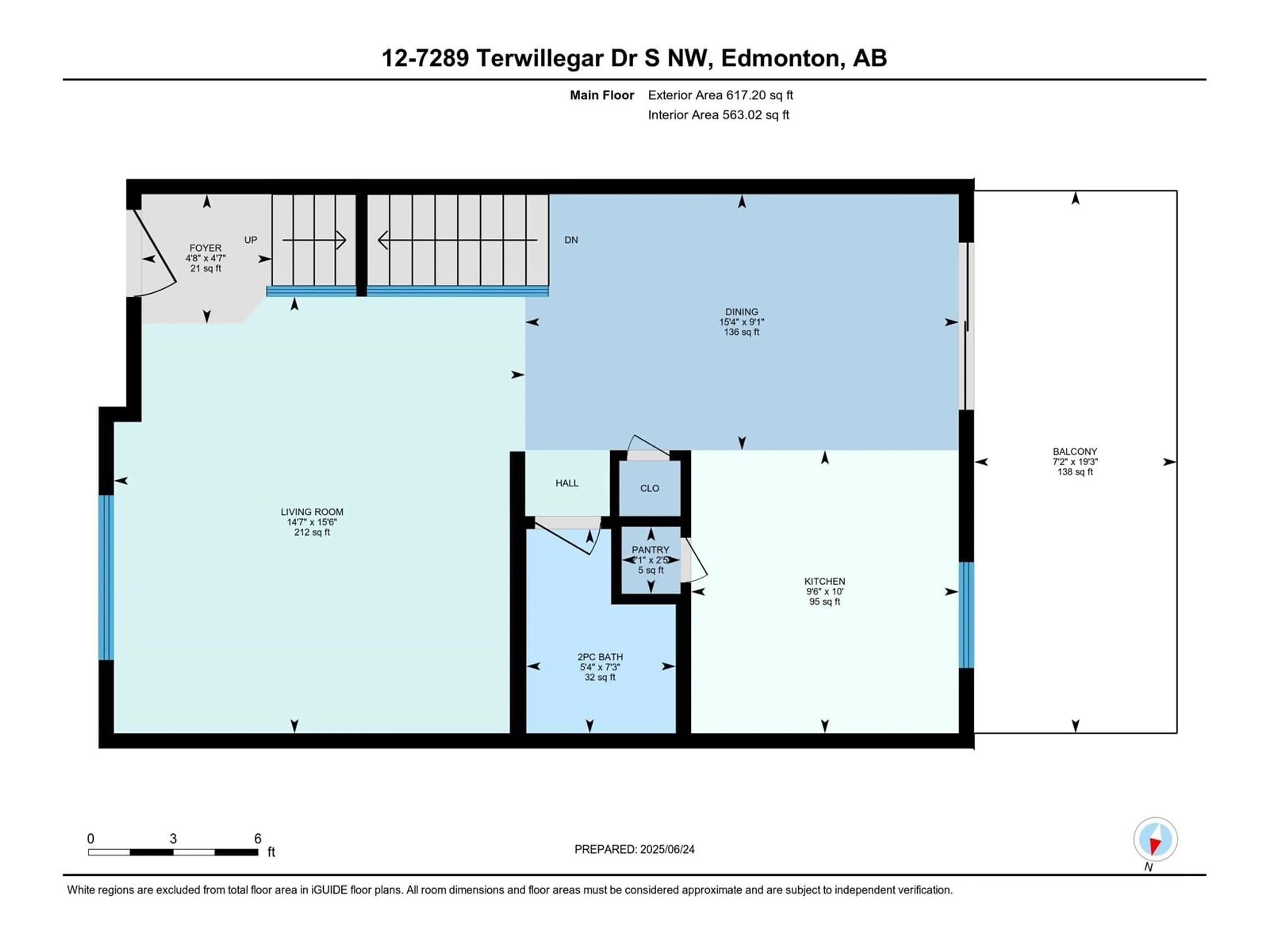 Floor plan for #12 - 7289 SOUTH TERWILLEGAR DR, Edmonton Alberta T6R0N5