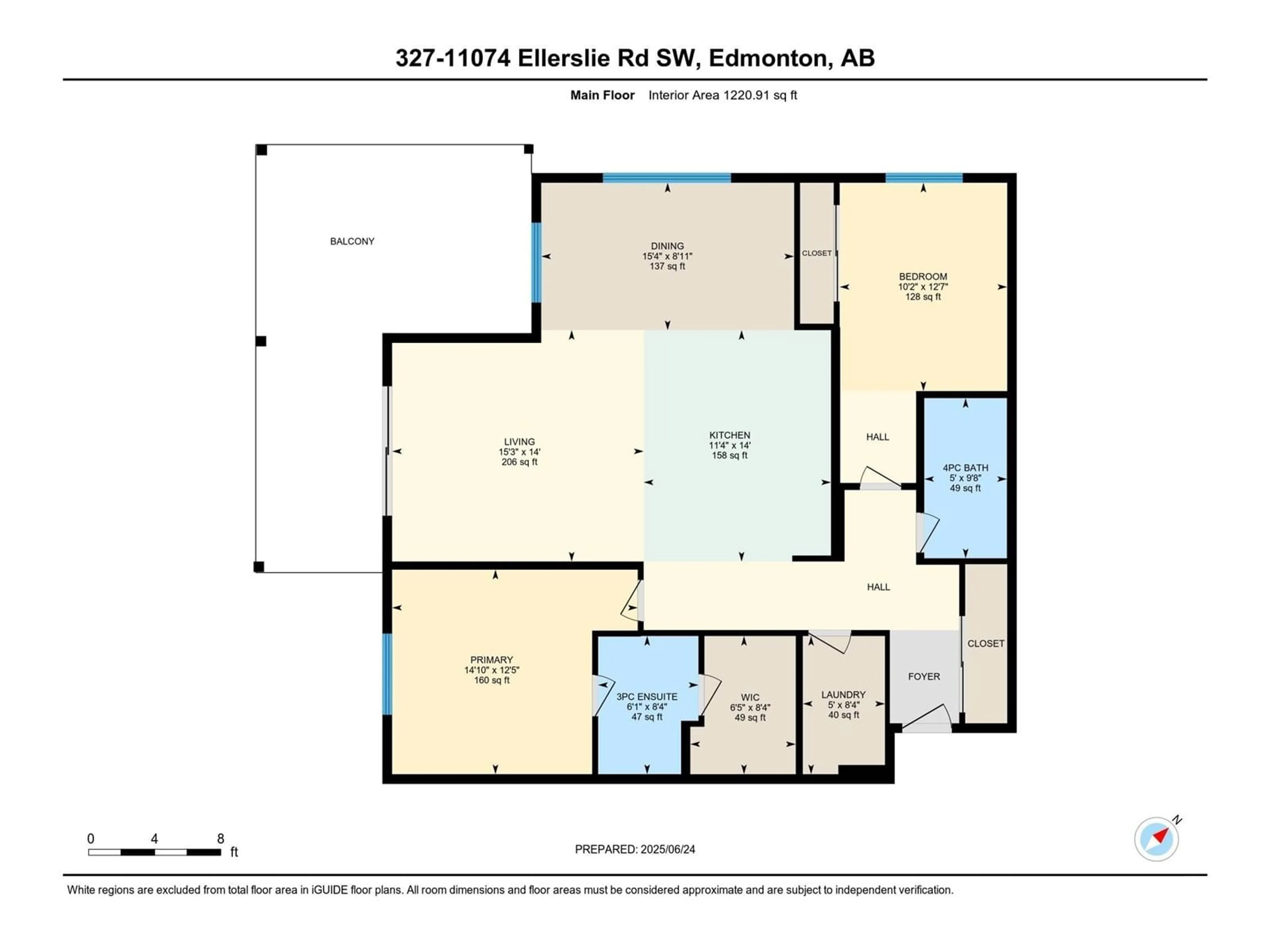 Floor plan for #327 - 11074 ELLERSLIE RD, Edmonton Alberta T6W2C2