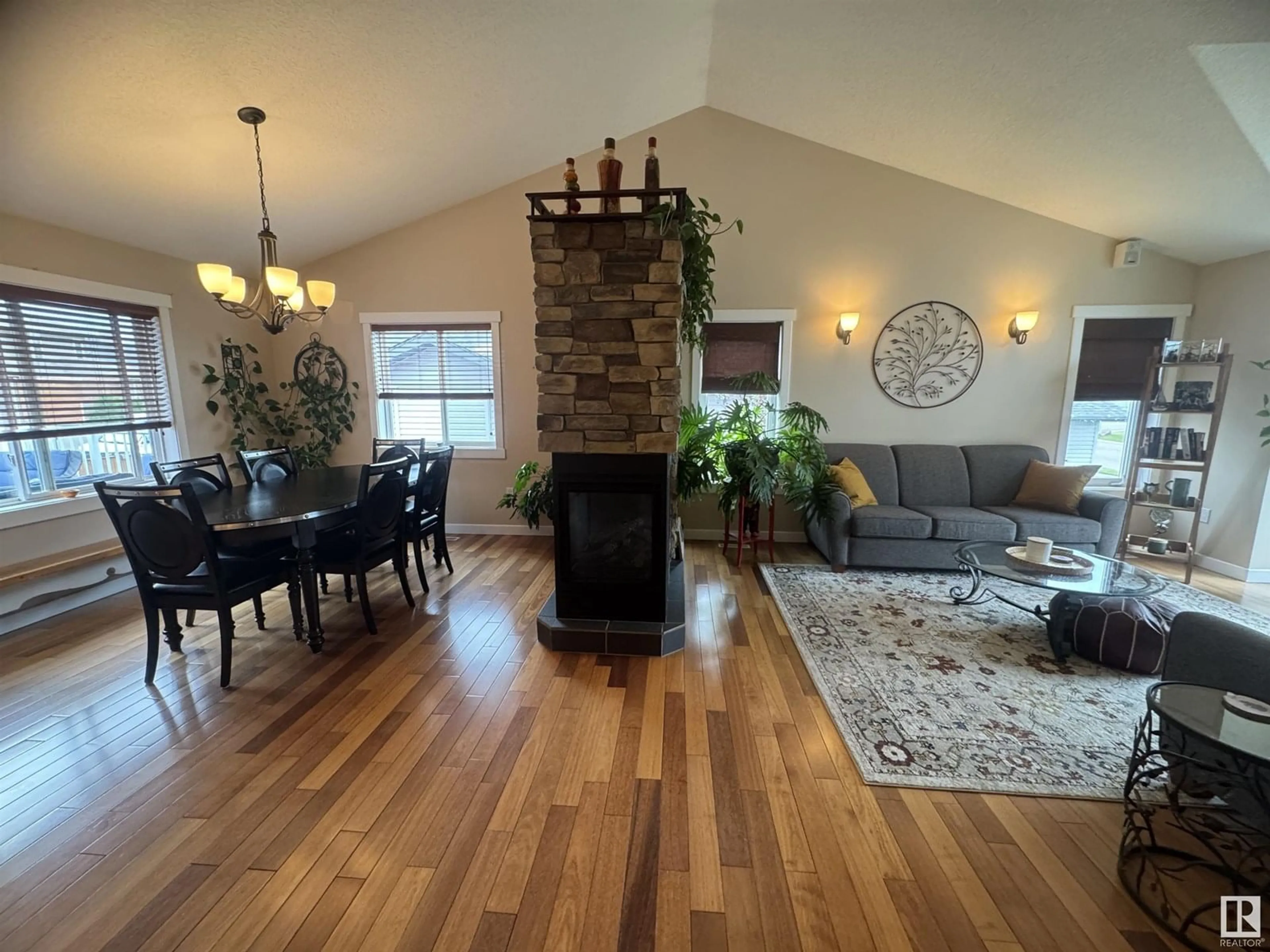 Living room with furniture, wood/laminate floor for 10215 110 AV, Westlock Alberta T7P2S1
