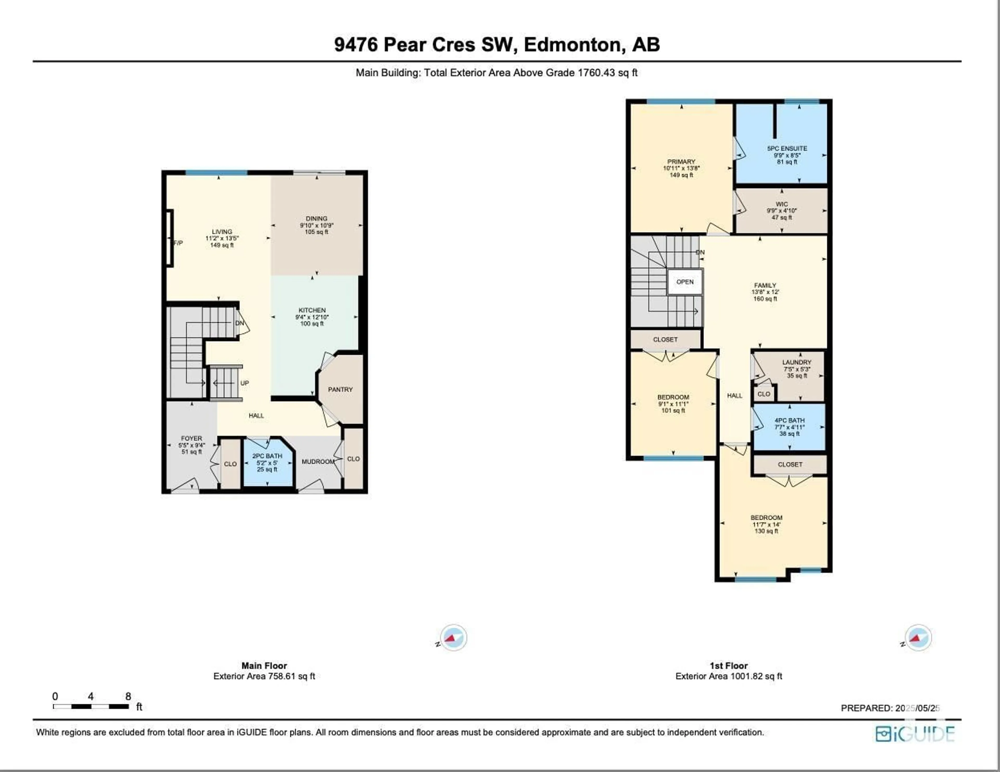 Floor plan for 9476 PEAR CR, Edmonton Alberta T6X2Z6
