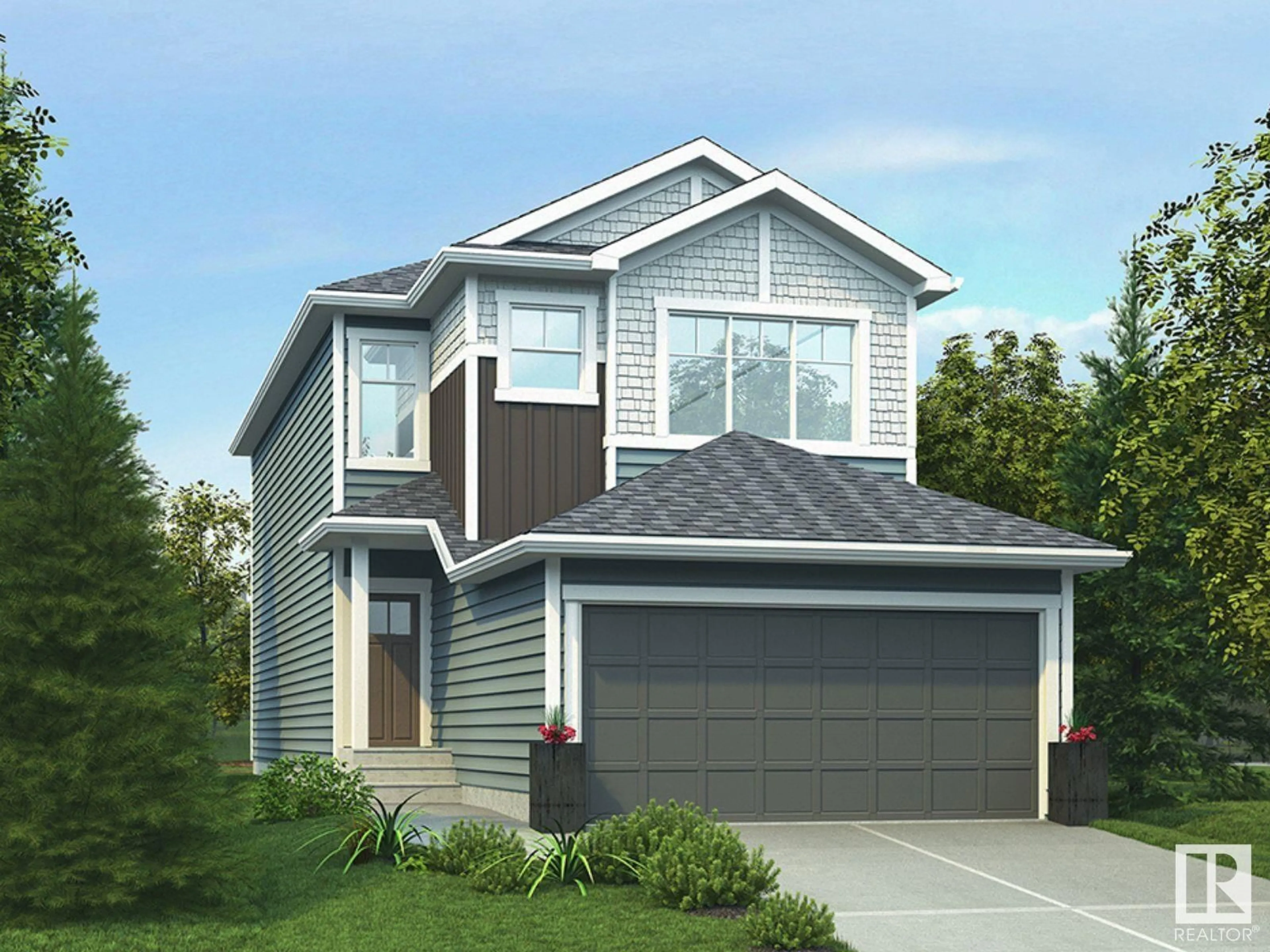 Home with vinyl exterior material, street for 8711 182 AV, Edmonton Alberta T5Z0J4