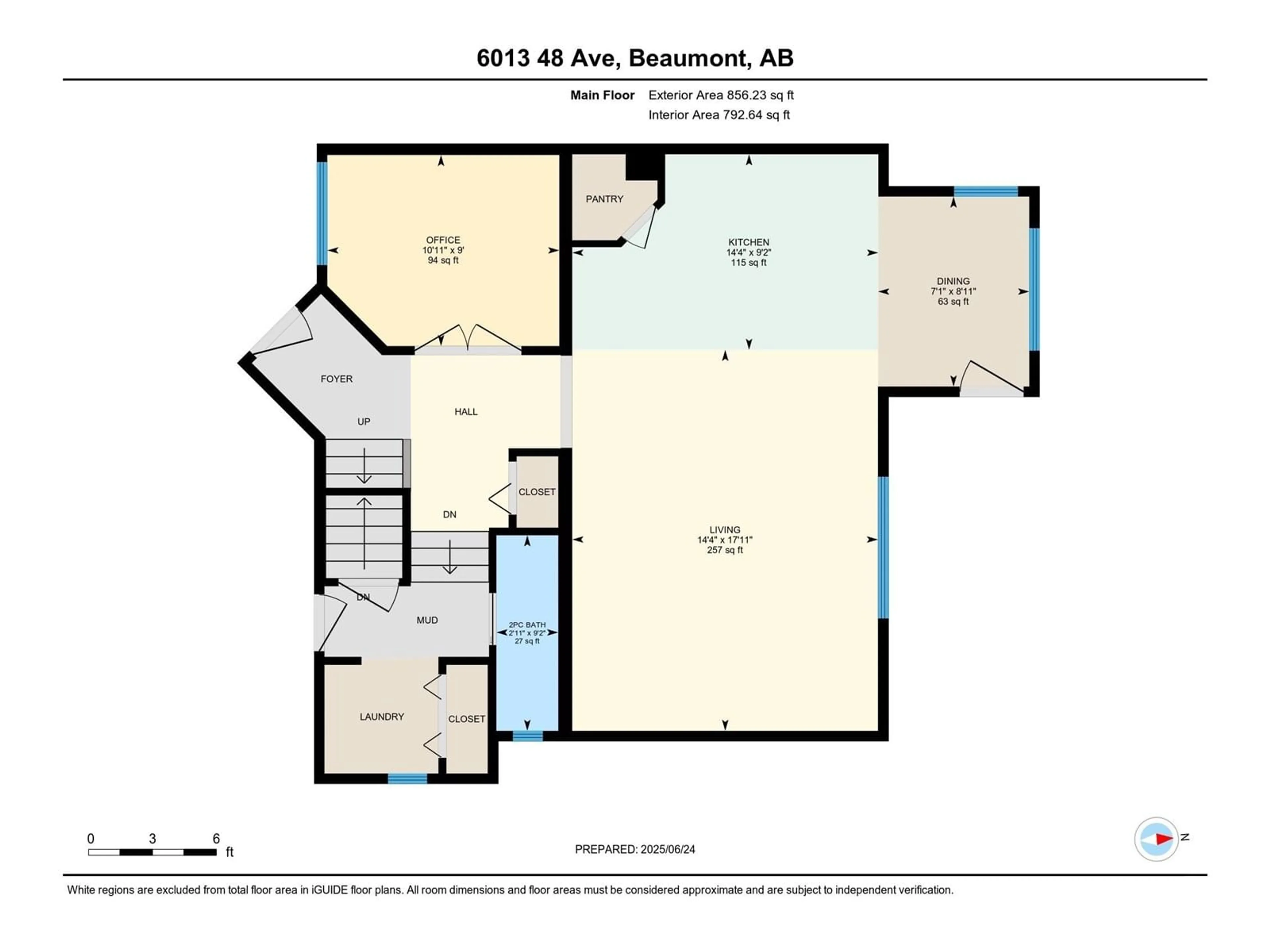 Floor plan for 6013 48 AVENUE, Beaumont Alberta T4X0A3