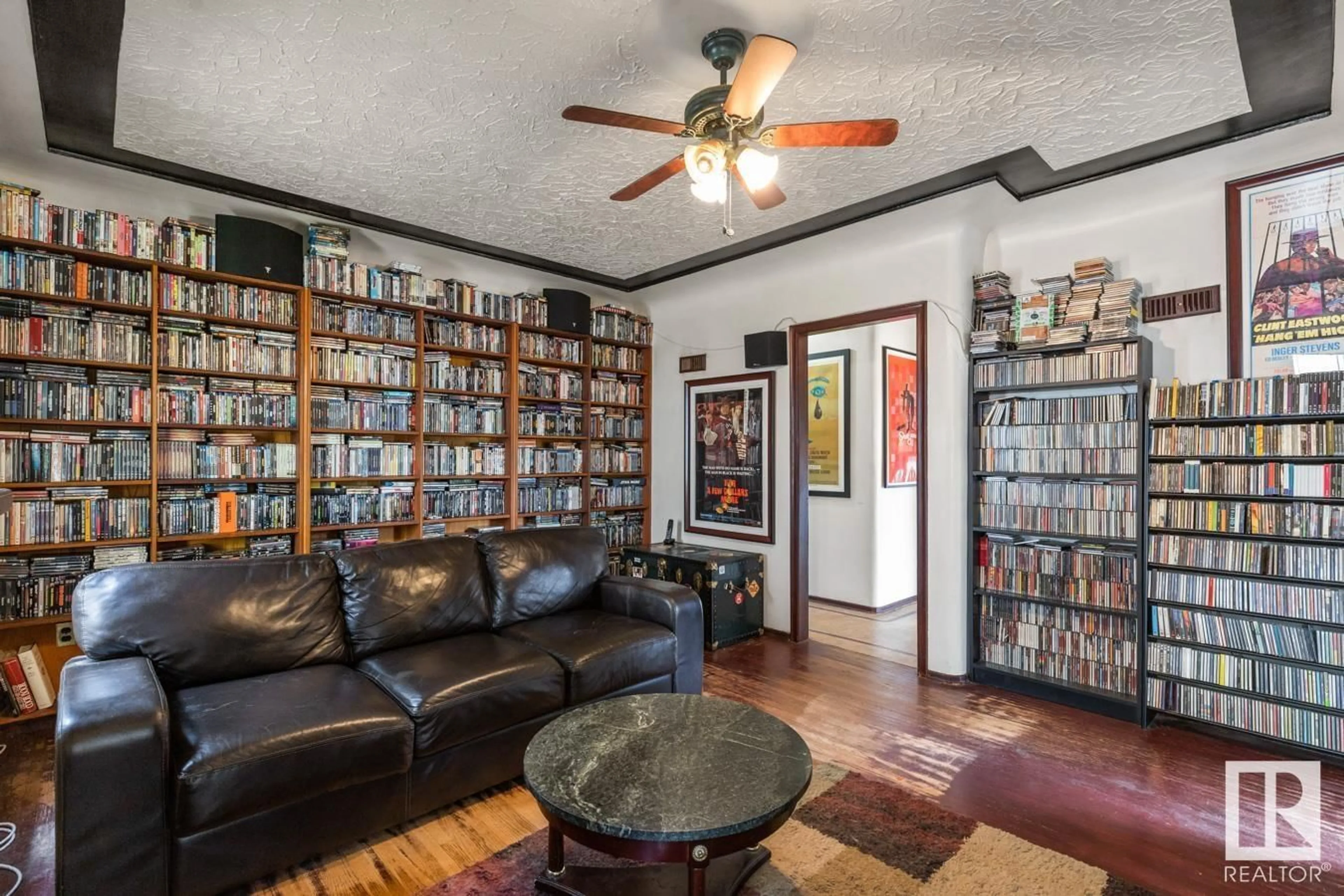 Living room with furniture, unknown for 9732 80 AV, Edmonton Alberta T6E1S7