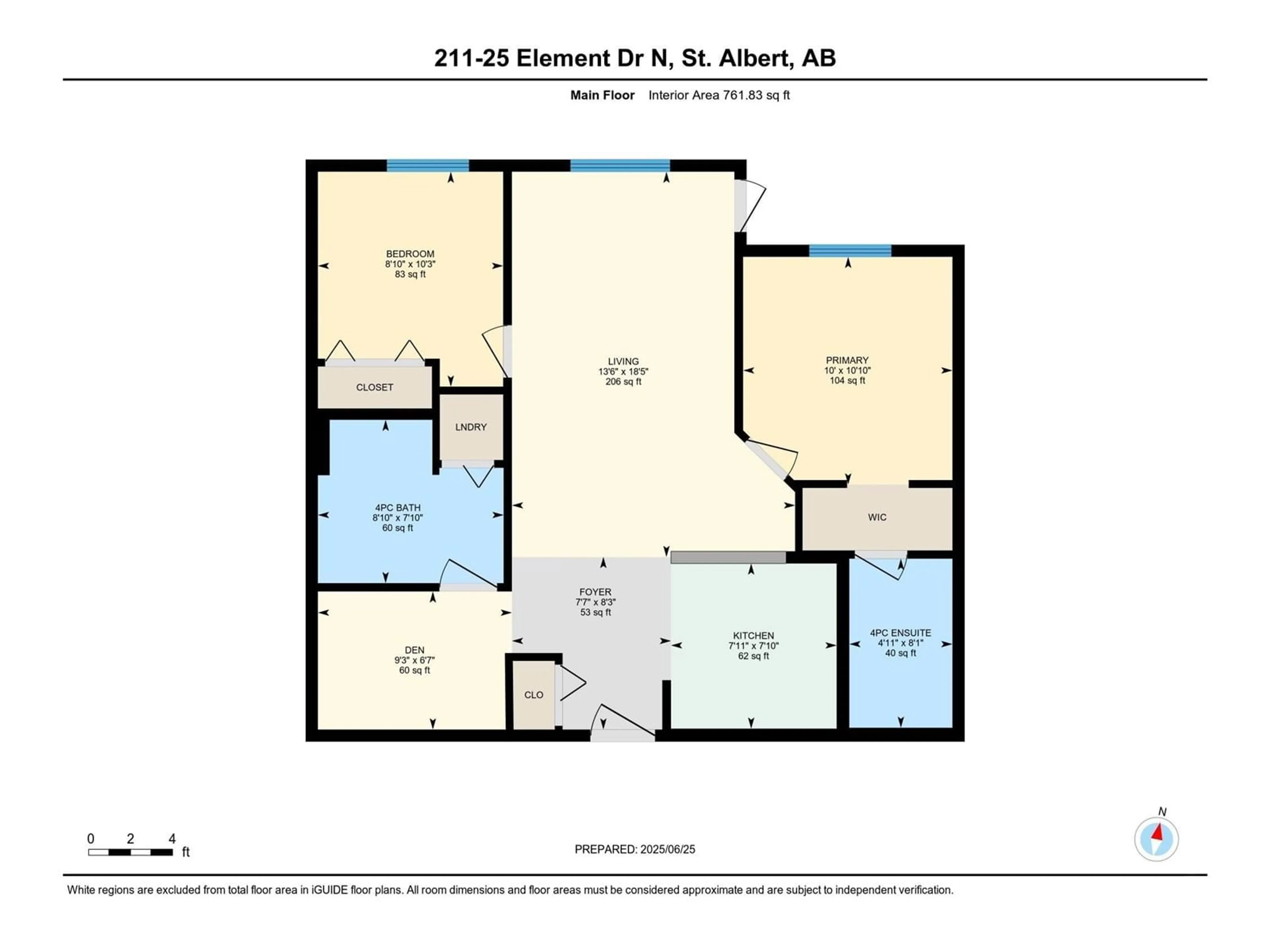 Floor plan for 211 25 ELEMENT DR, St. Albert Alberta T8N7S1