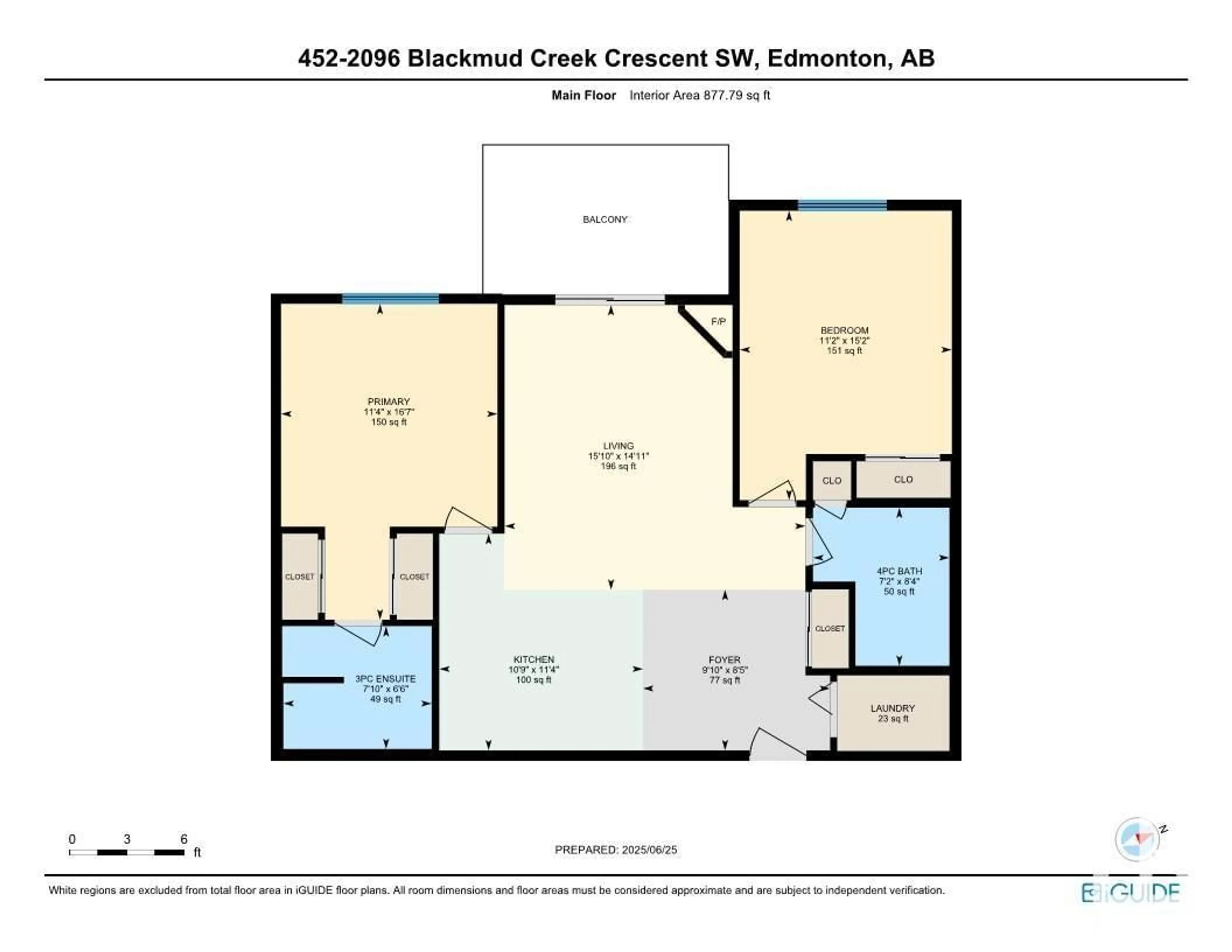 Floor plan for 2096 - 452 BLACKMUD CREEK DR, Edmonton Alberta T6W0G1