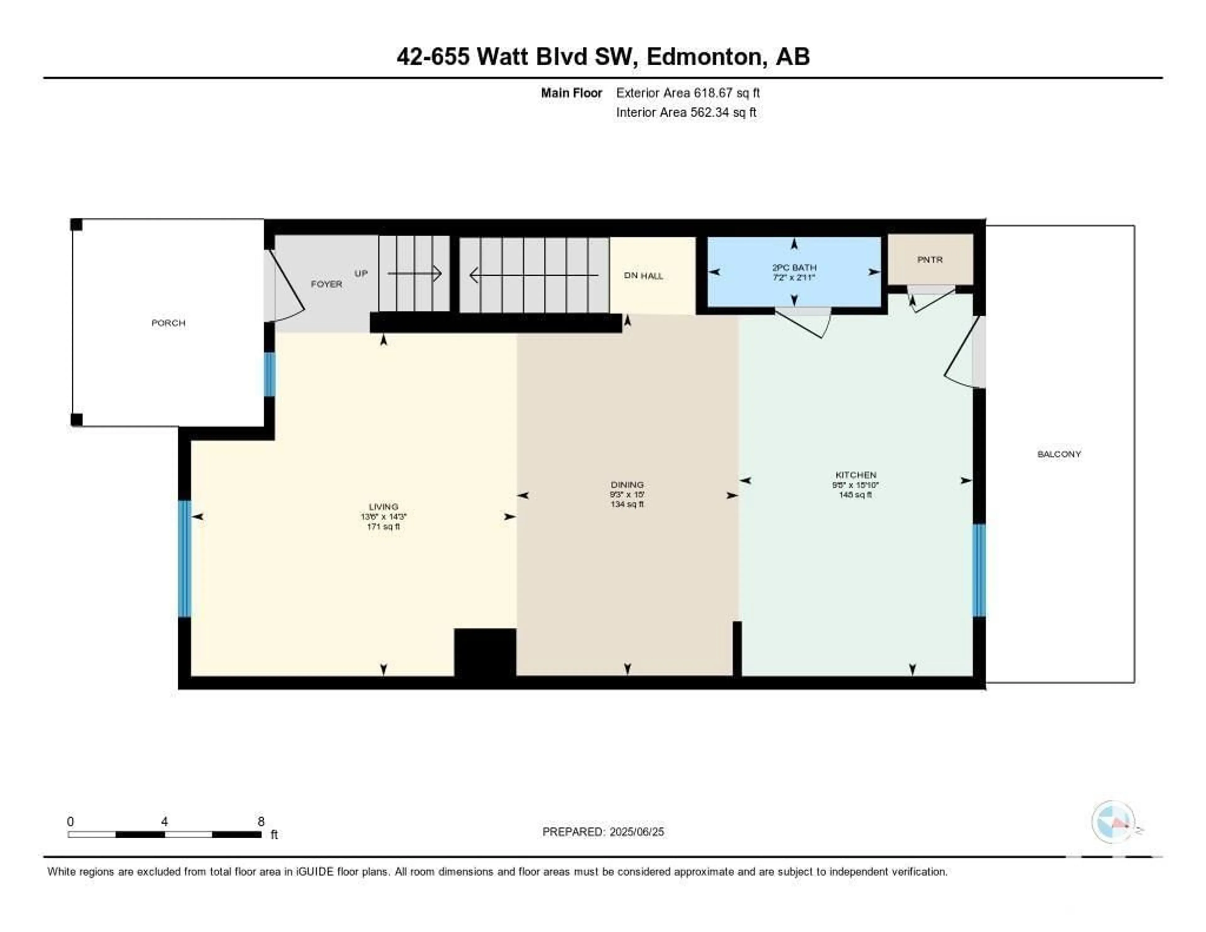 Floor plan for #42 - 655 WATT BV, Edmonton Alberta T6X0Y2