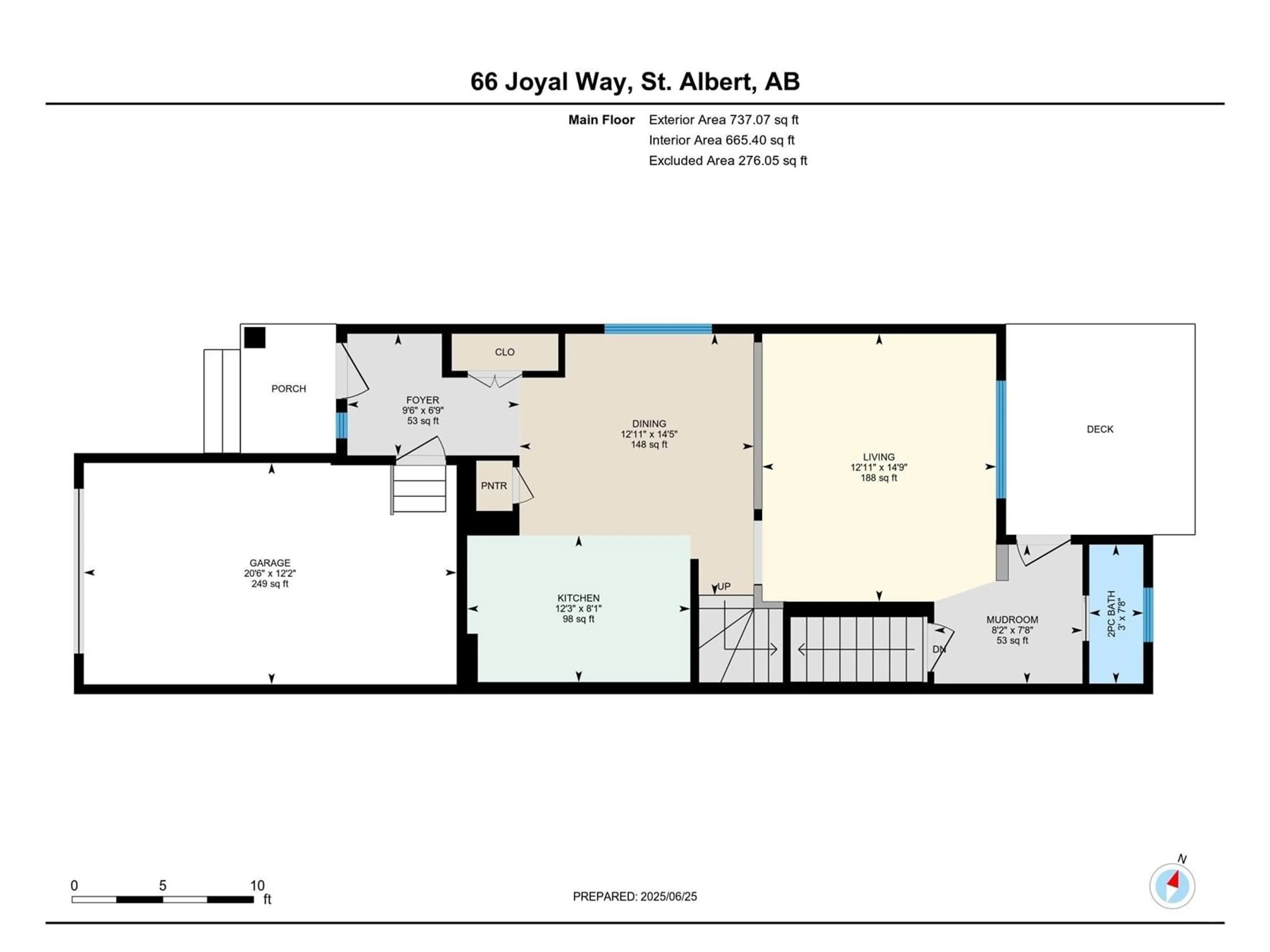 Floor plan for 66 JOYAL WY, St. Albert Alberta T8N7V5
