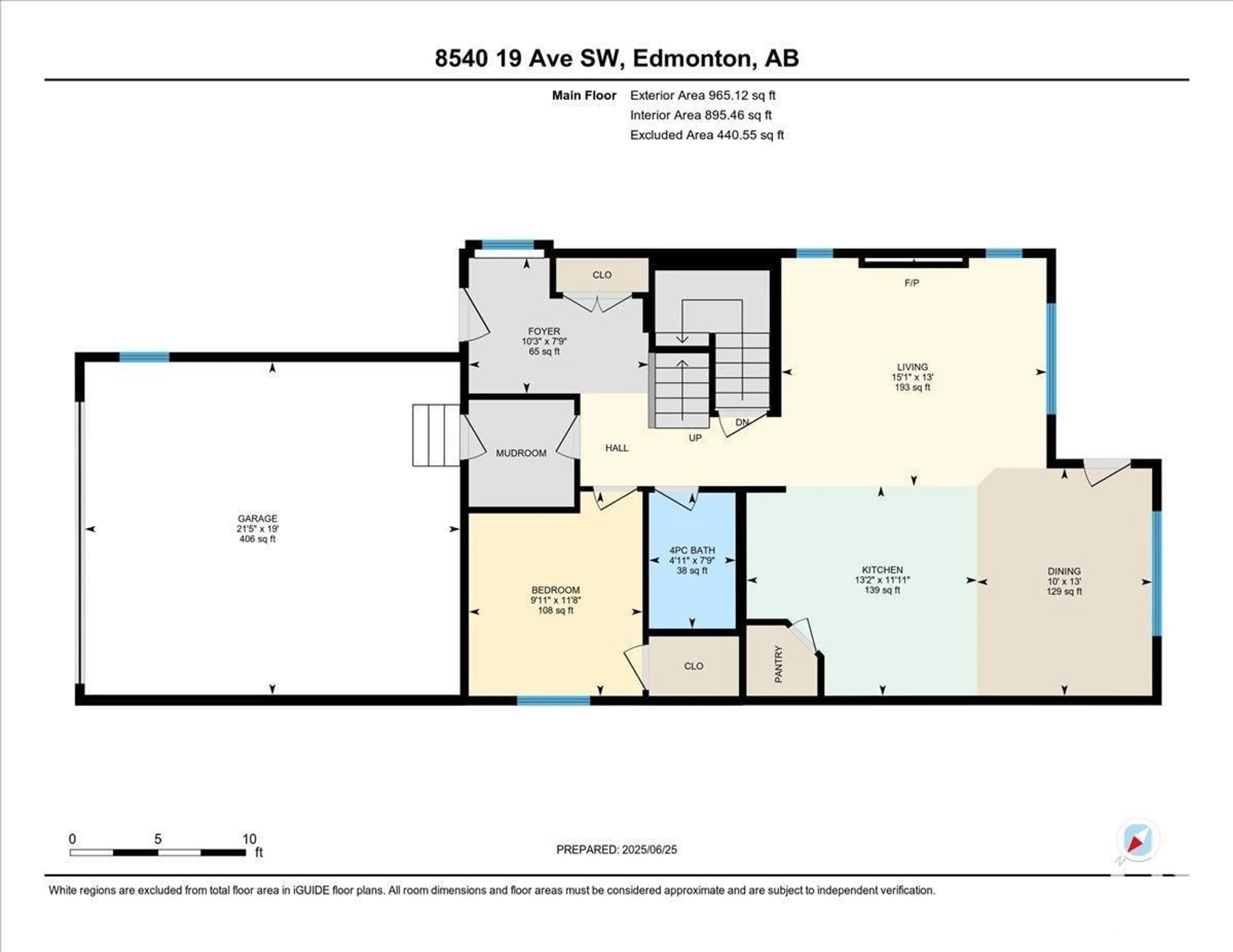 Floor plan for 8540 19 AV, Edmonton Alberta T6X0R6