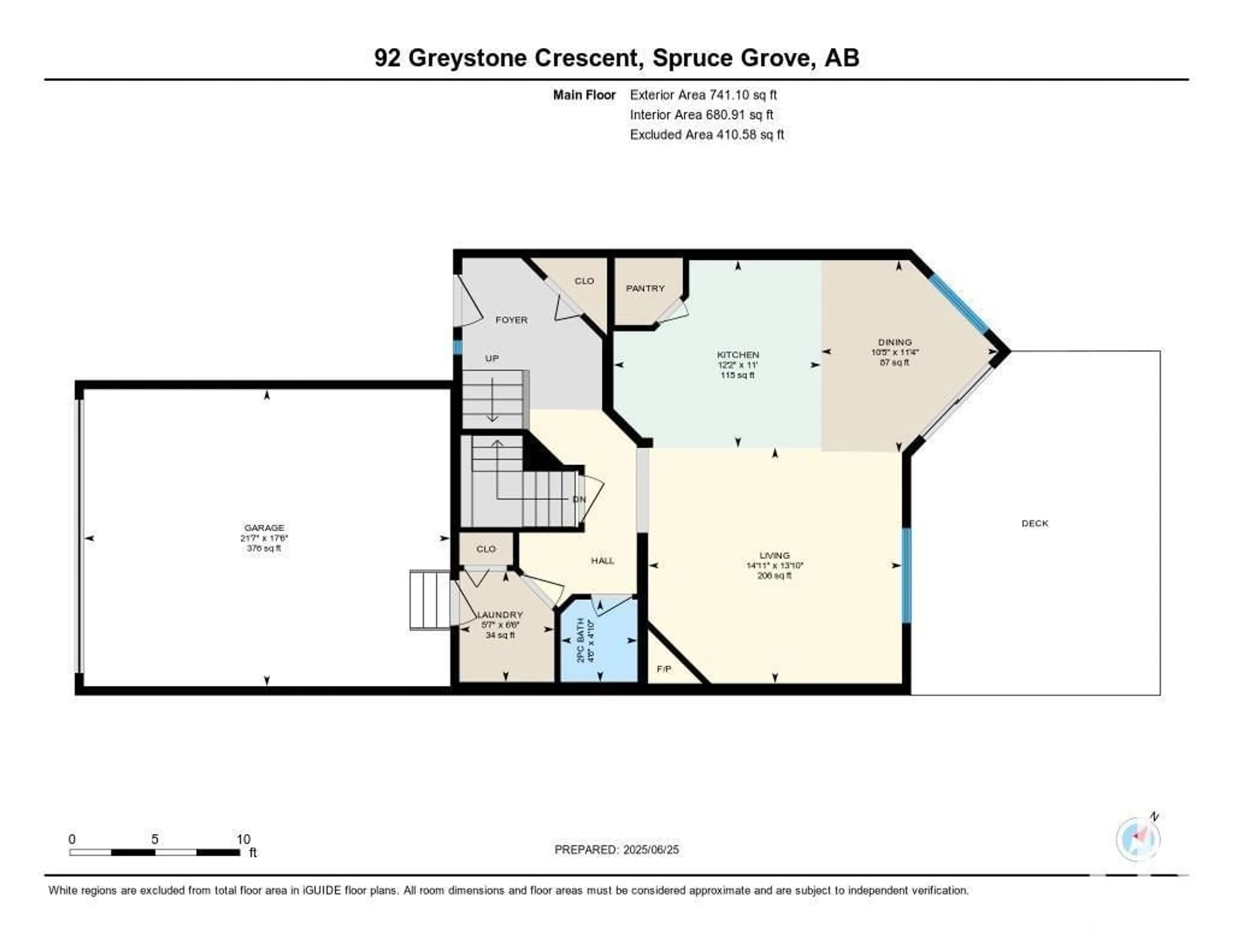 Floor plan for 92 GREYSTONE CR, Spruce Grove Alberta T7X0A7
