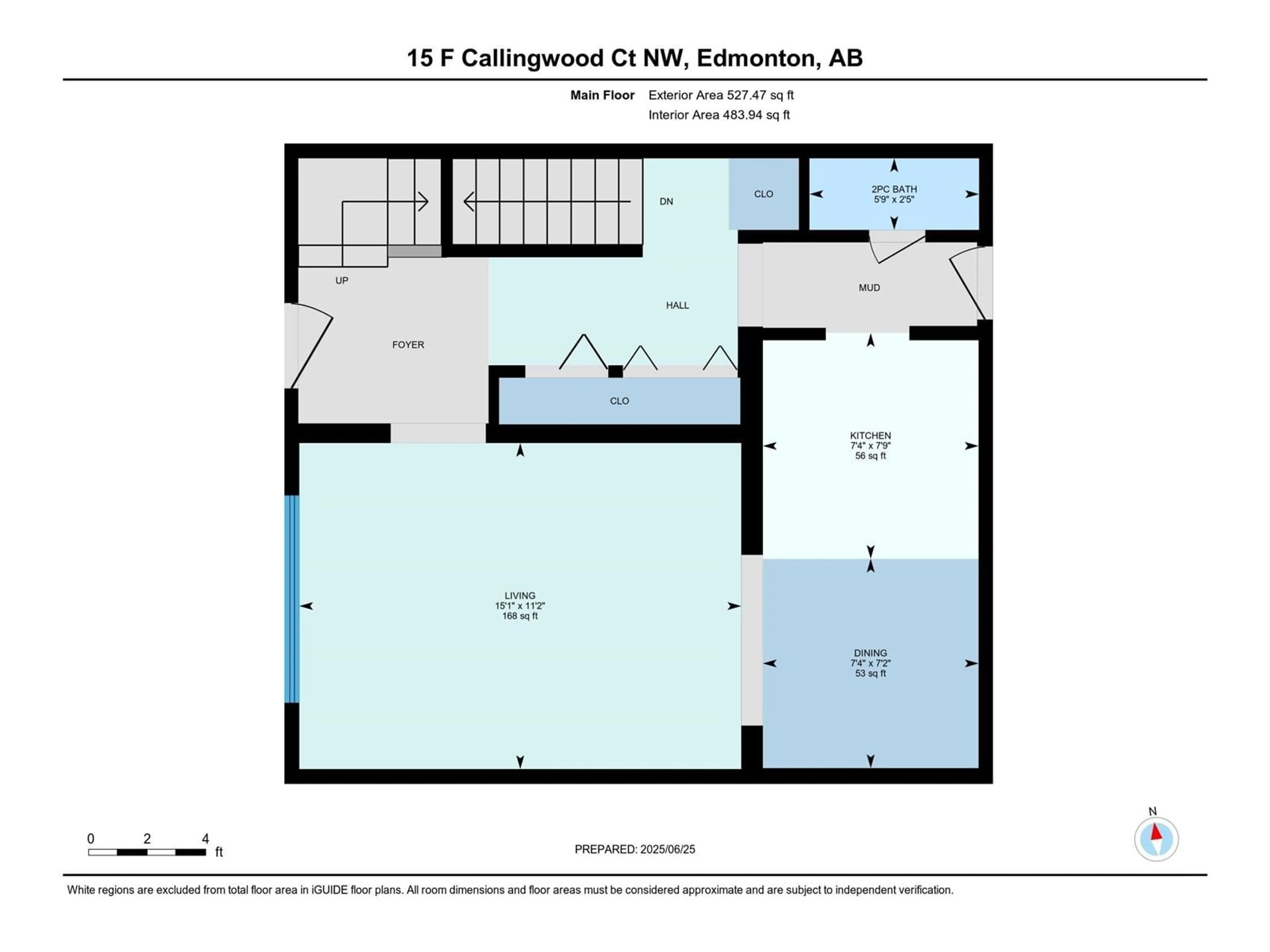 Floor plan for 15F CALLINGWOOD CO, Edmonton Alberta T5T0H5