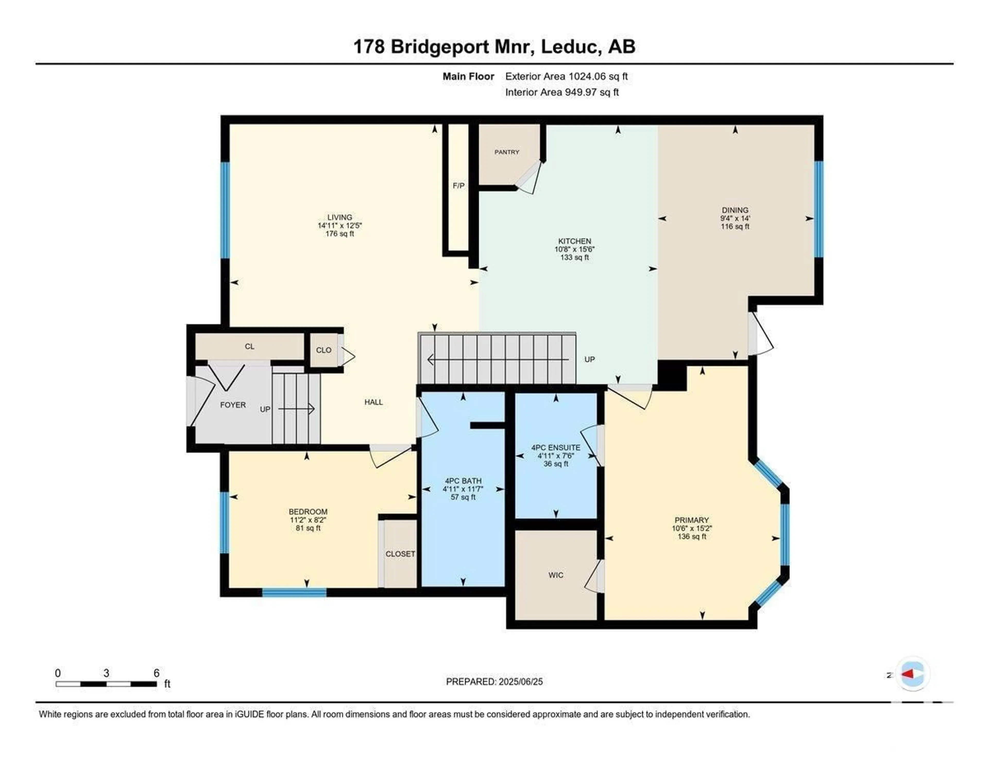 Floor plan for 211 - 178 BRIDGEPORT BV, Leduc Alberta T9E8S8