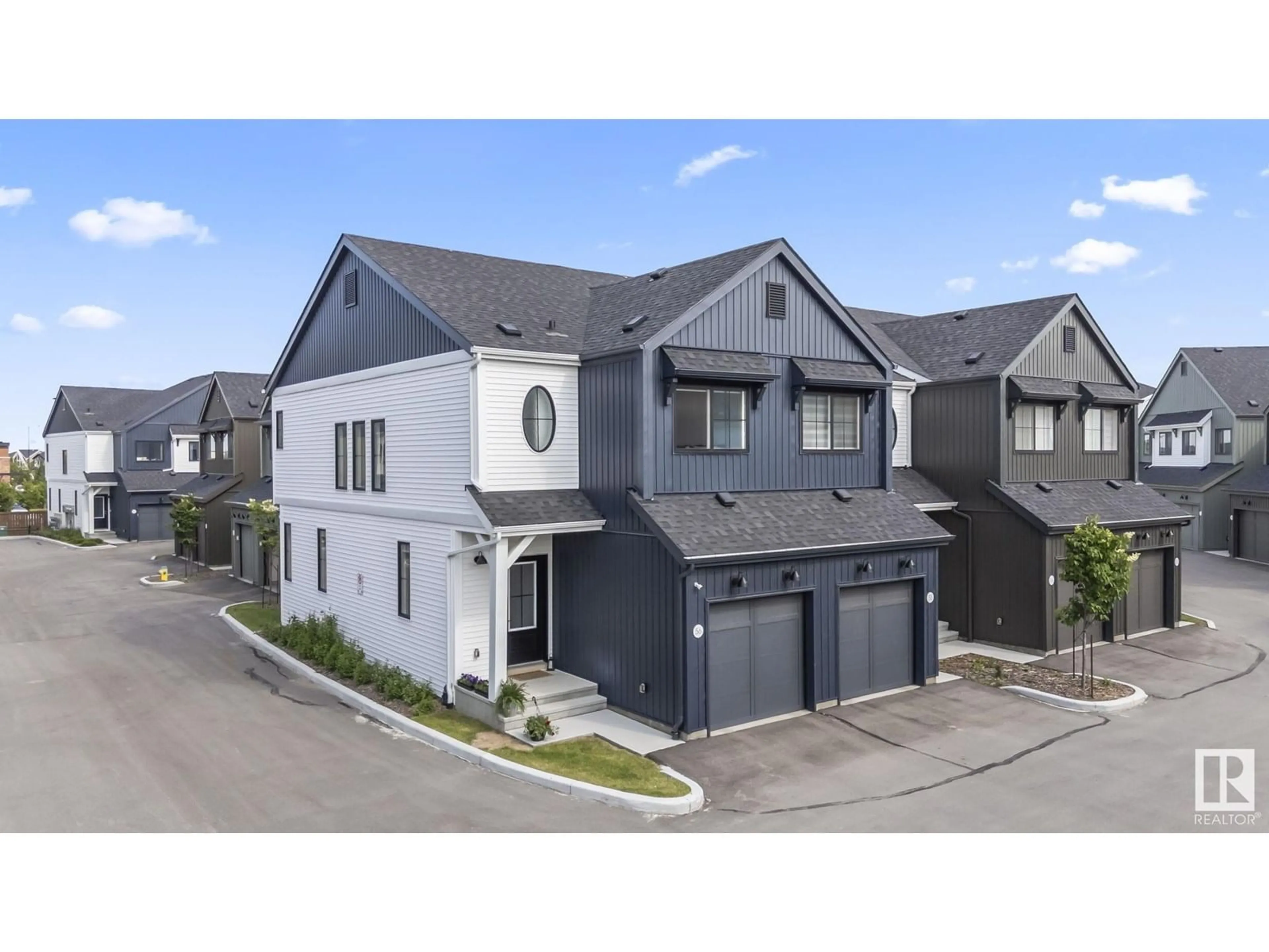 A pic from outside/outdoor area/front of a property/back of a property/a pic from drone, street for #56 - 1910 COLLIP VIEW SW, Edmonton Alberta T6W5H4