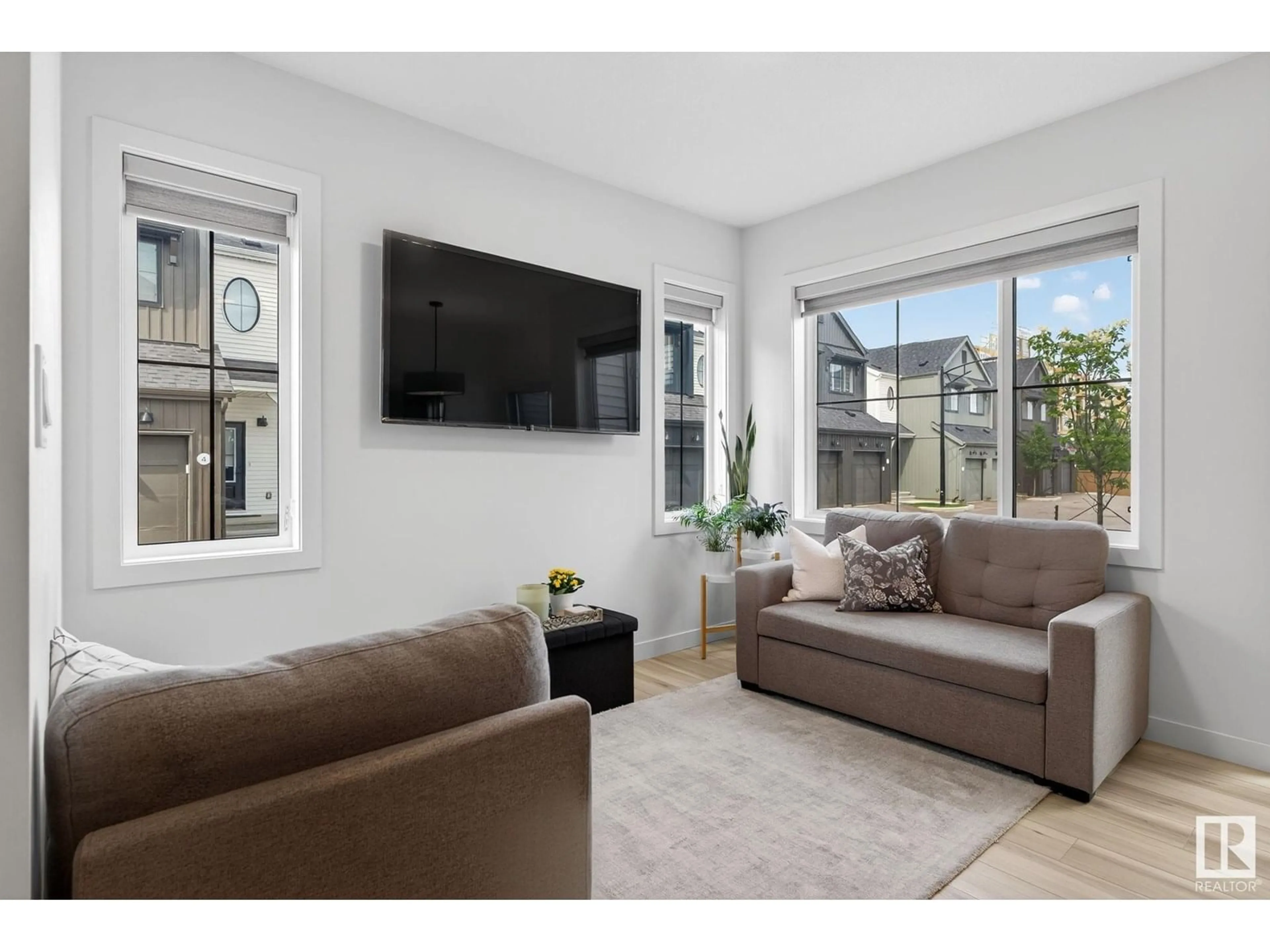 Living room with furniture, unknown for #56 - 1910 COLLIP VIEW SW, Edmonton Alberta T6W5H4
