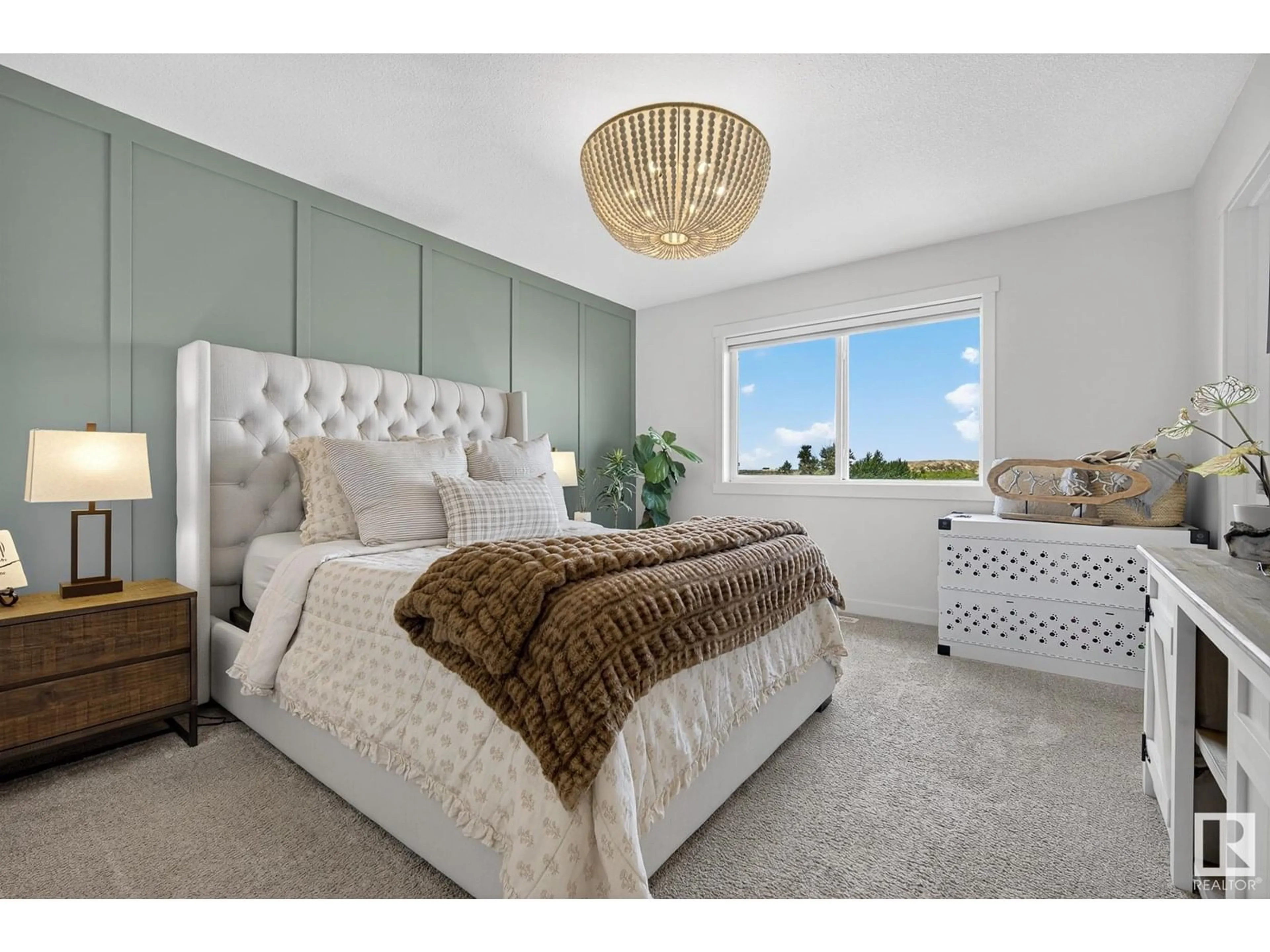 Bedroom with bed, unknown for SW - 2216 160 ST, Edmonton Alberta T6W4E5