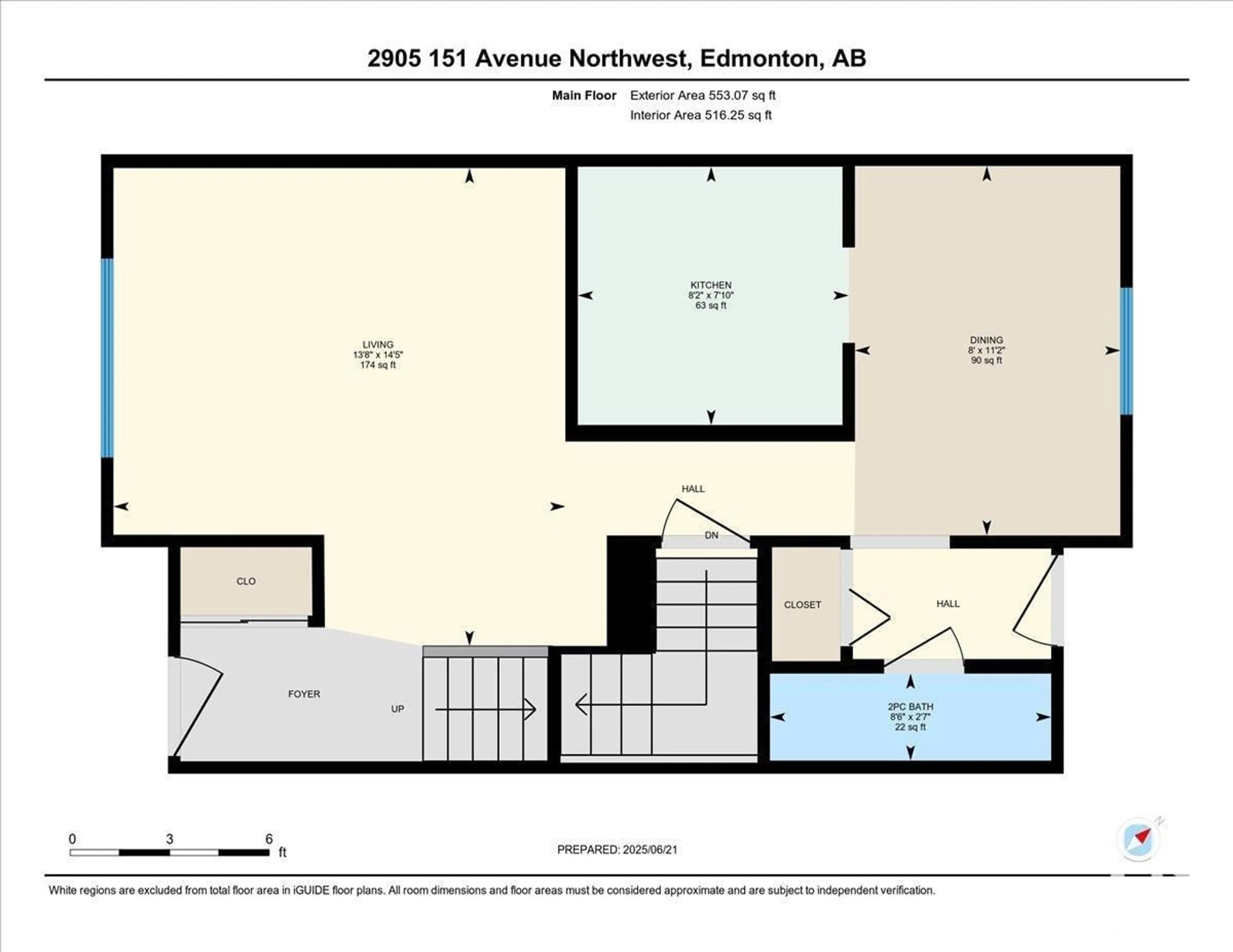 Floor plan for 2905 151 AV, Edmonton Alberta T5Y2E3