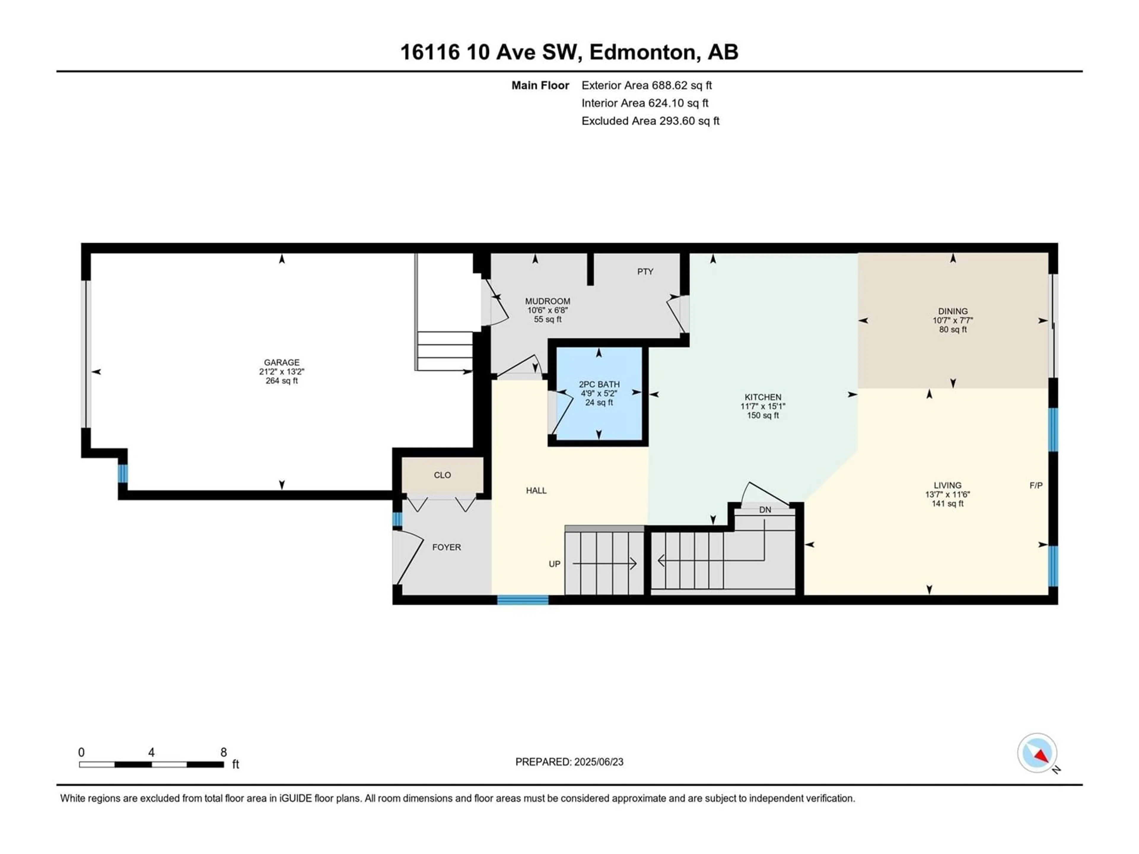 Floor plan for SW - 16116 10 AV, Edmonton Alberta T6W2G9