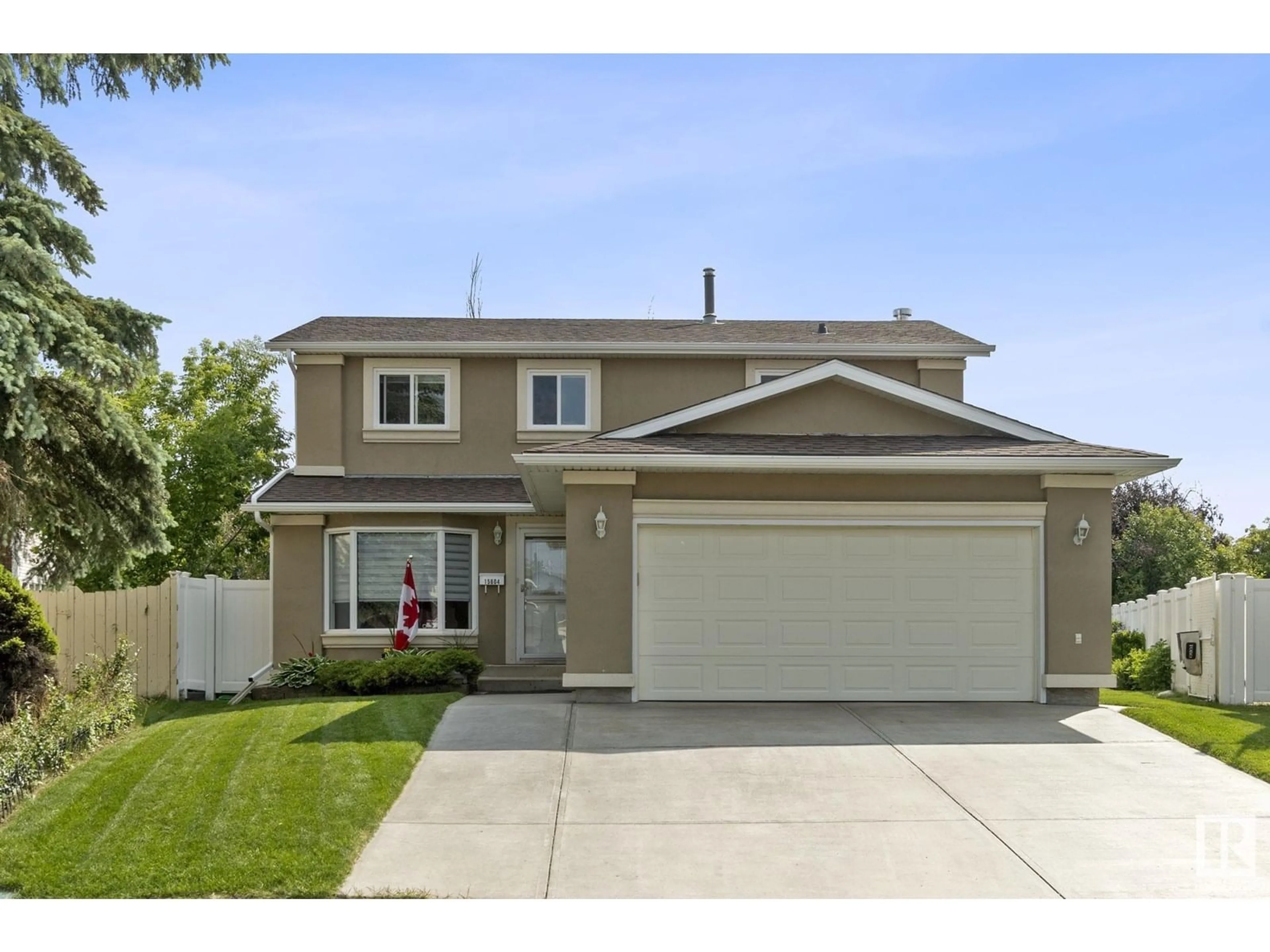 Home with vinyl exterior material, street for 15604 80 ST NW, Edmonton Alberta T5Z2T5