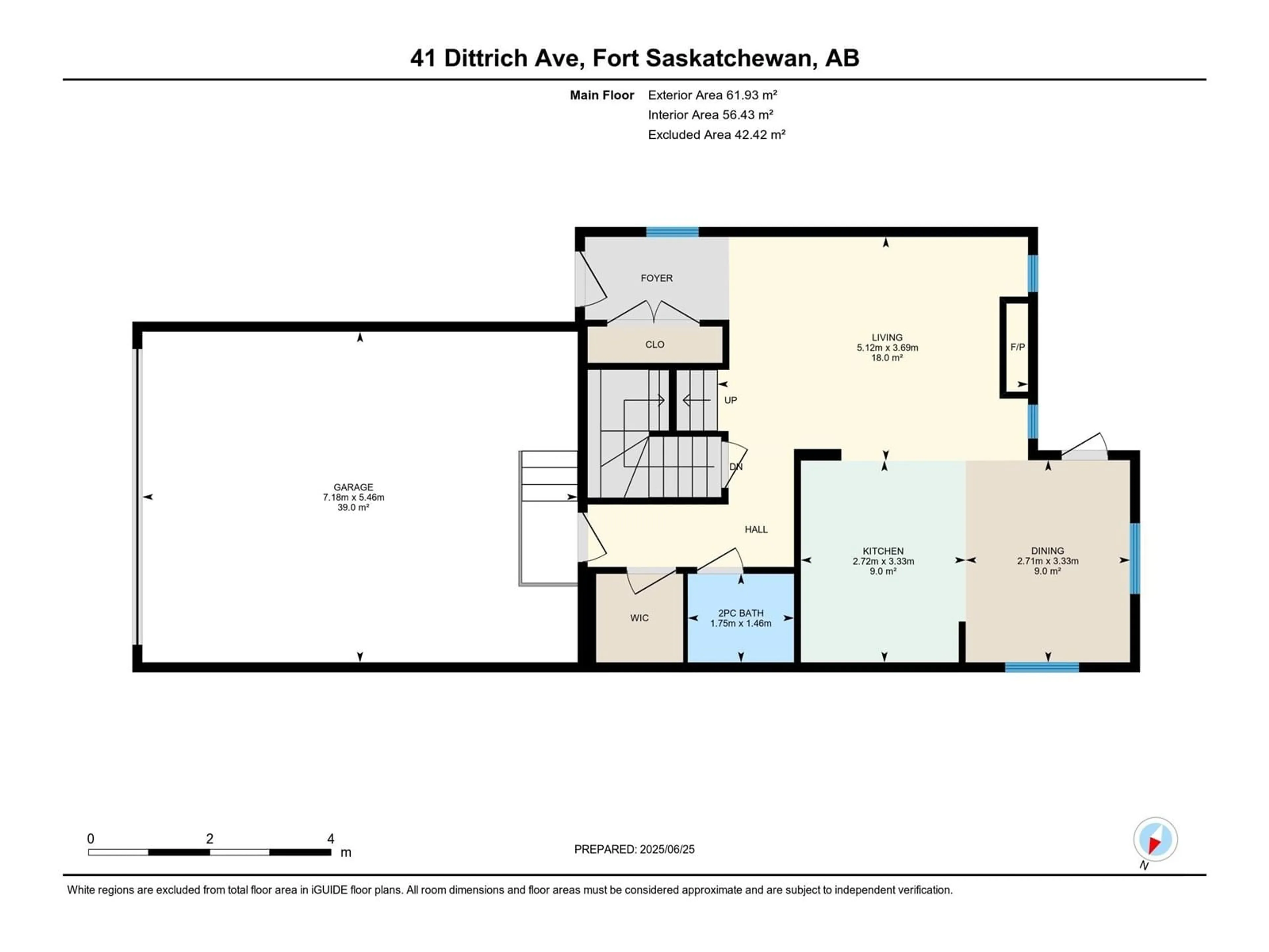 Floor plan for 41 DITTRICH AV, Fort Saskatchewan Alberta T8L0N4
