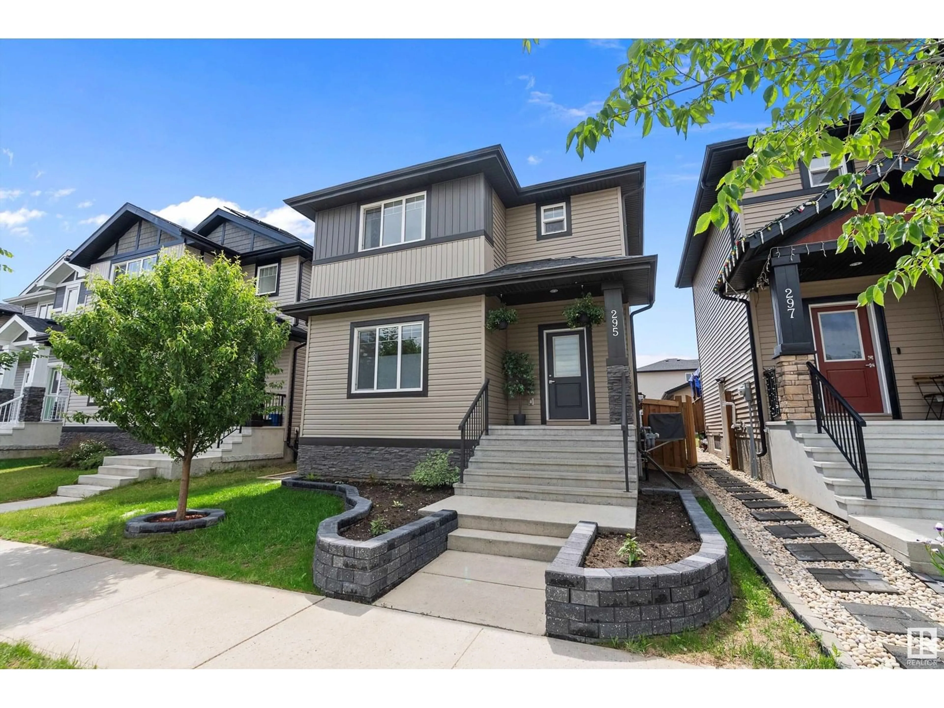 Home with brick exterior material, street for 295 AMEENA DR, Leduc Alberta T9E1H9