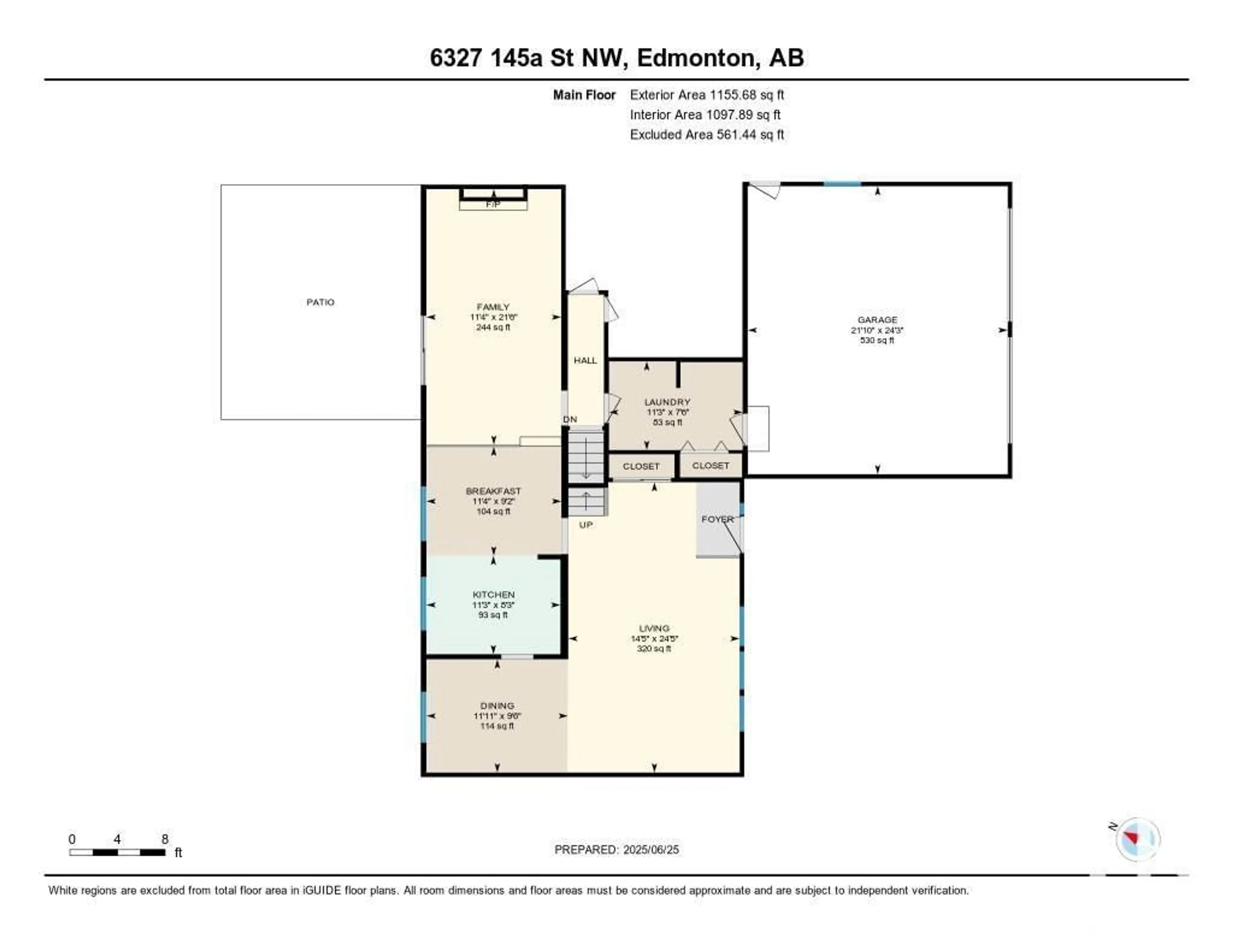 Floor plan for NW - 6327 145A ST, Edmonton Alberta T6H4J1