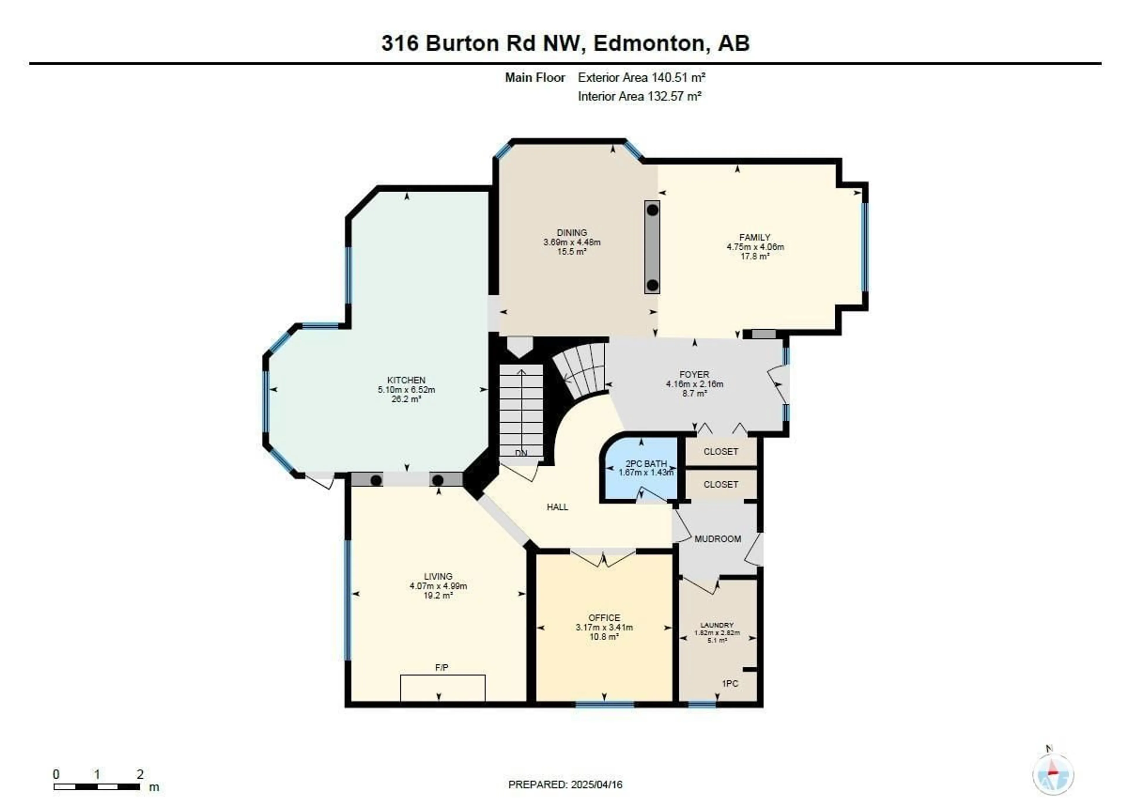 Floor plan for 316 BURTON RD, Edmonton Alberta T6R2G7