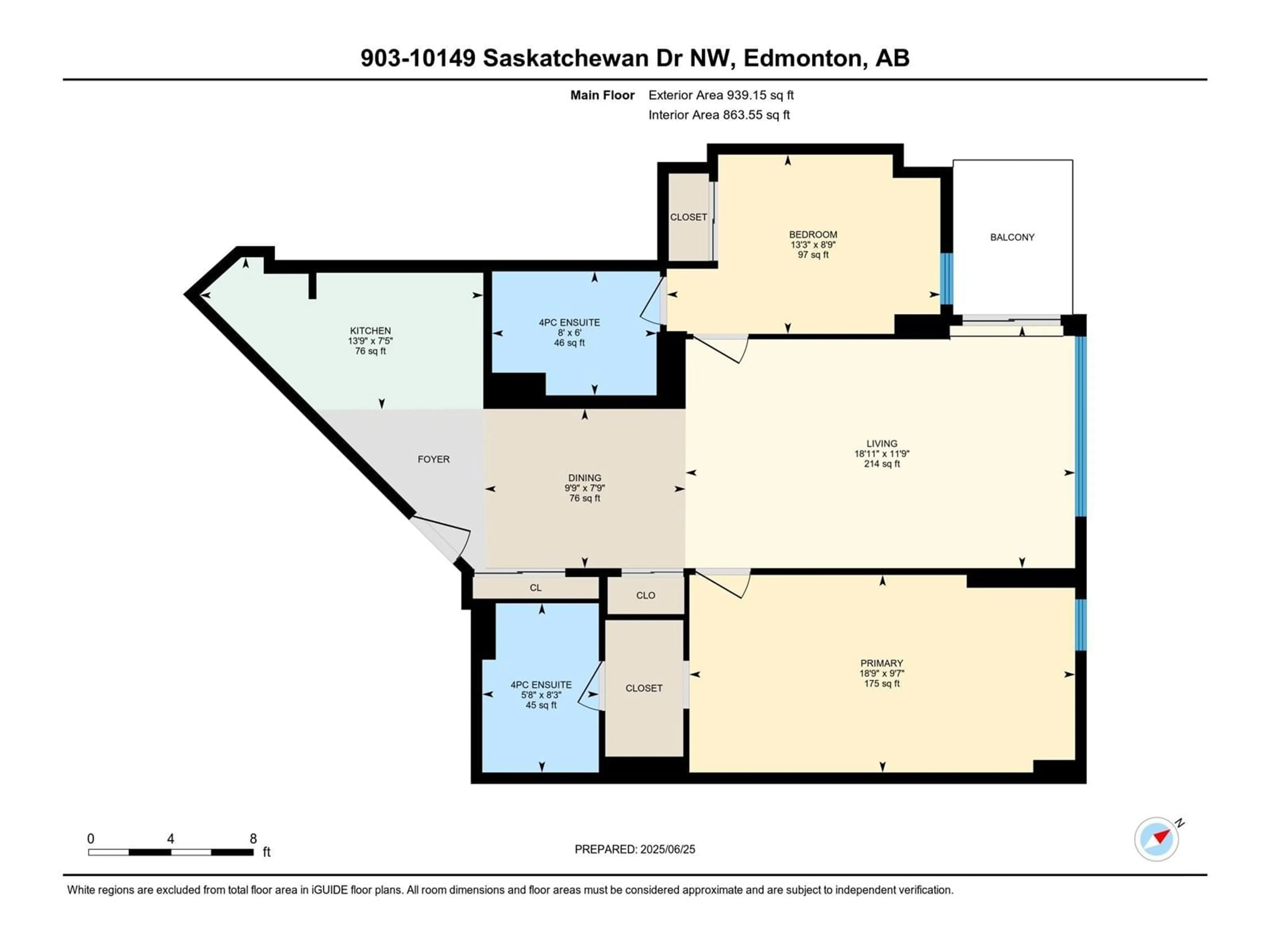 Floor plan for 10149 - 903 SASKATCHEWAN DR, Edmonton Alberta T6E6B6