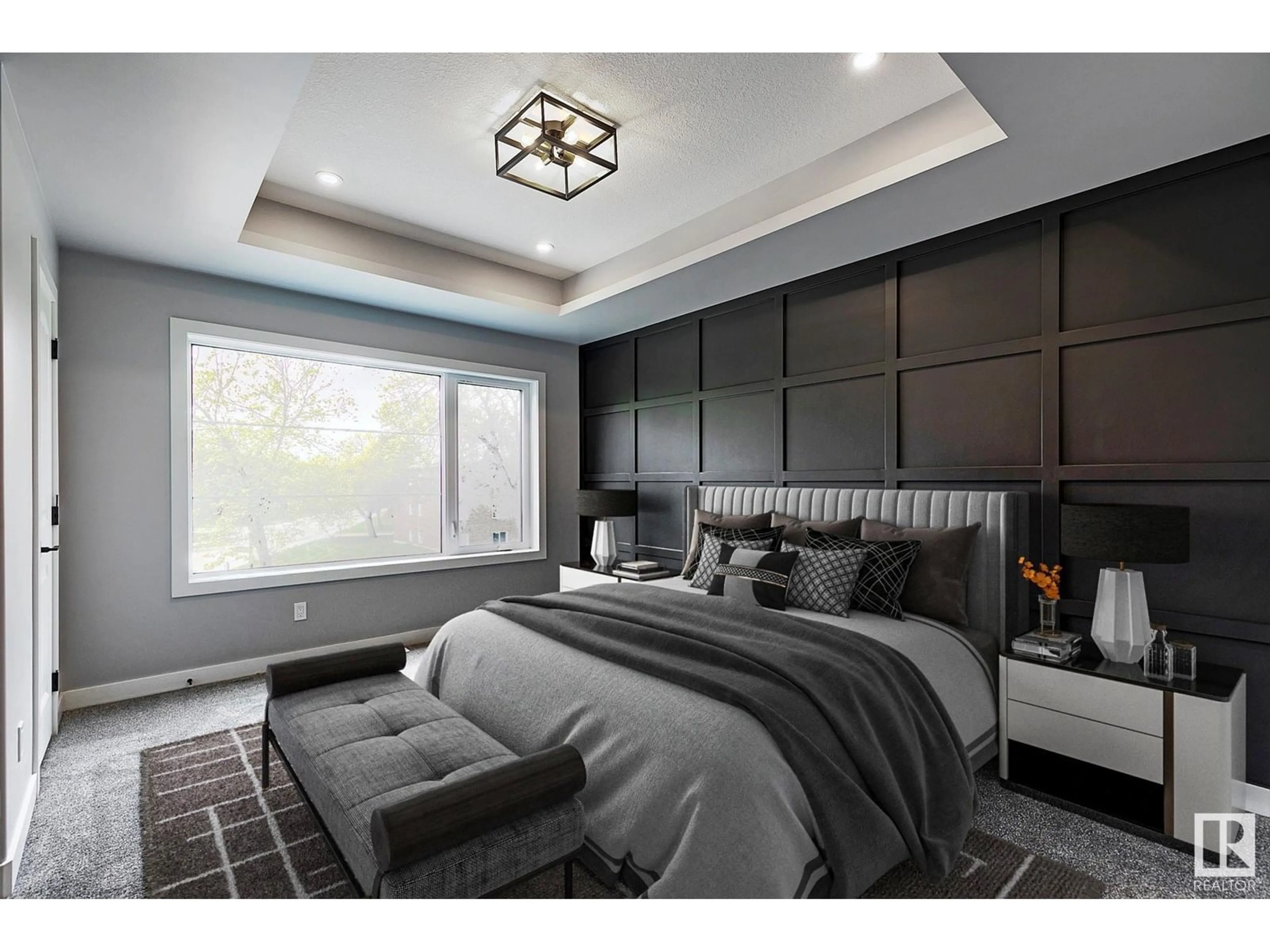Bedroom with bed, unknown for 11633 ST ALBERT TR, Edmonton Alberta T5M3L6