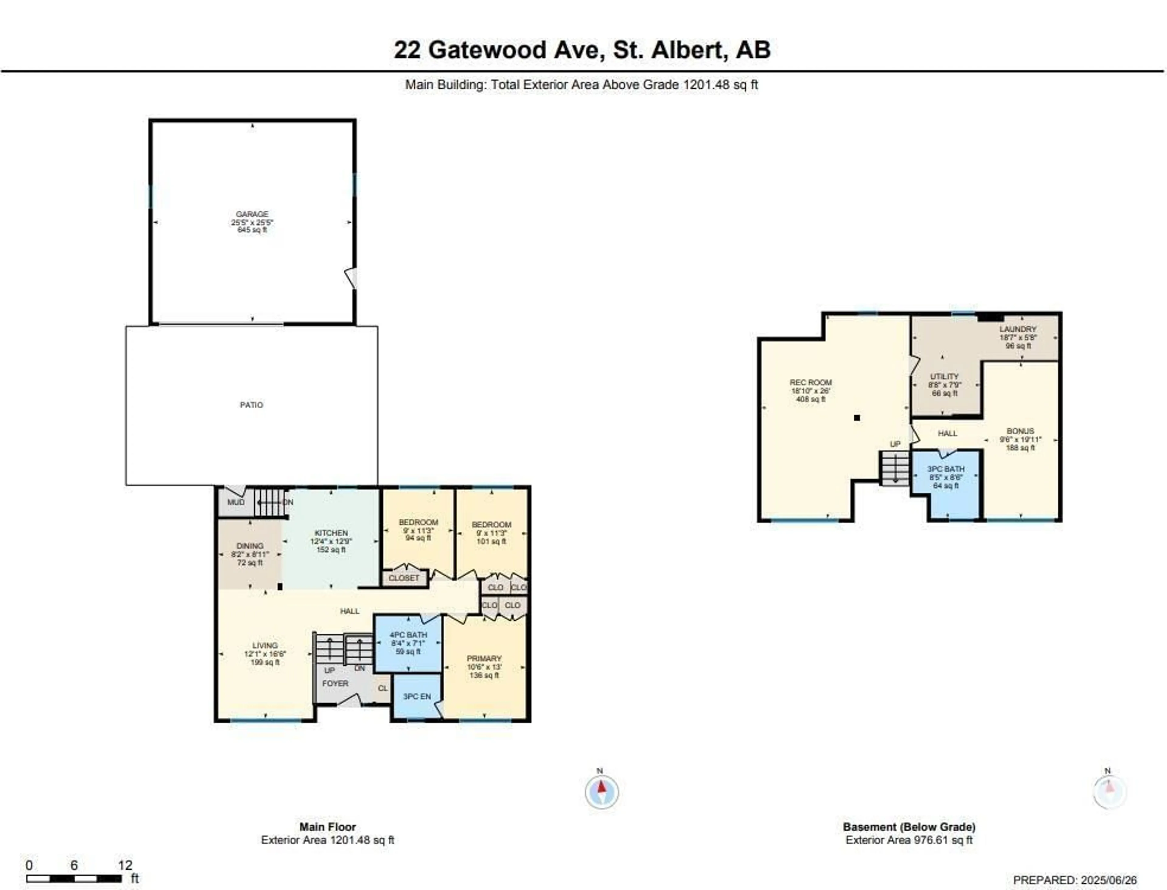 Floor plan for 22 GATEWOOD AV, St. Albert Alberta T8N0Z9