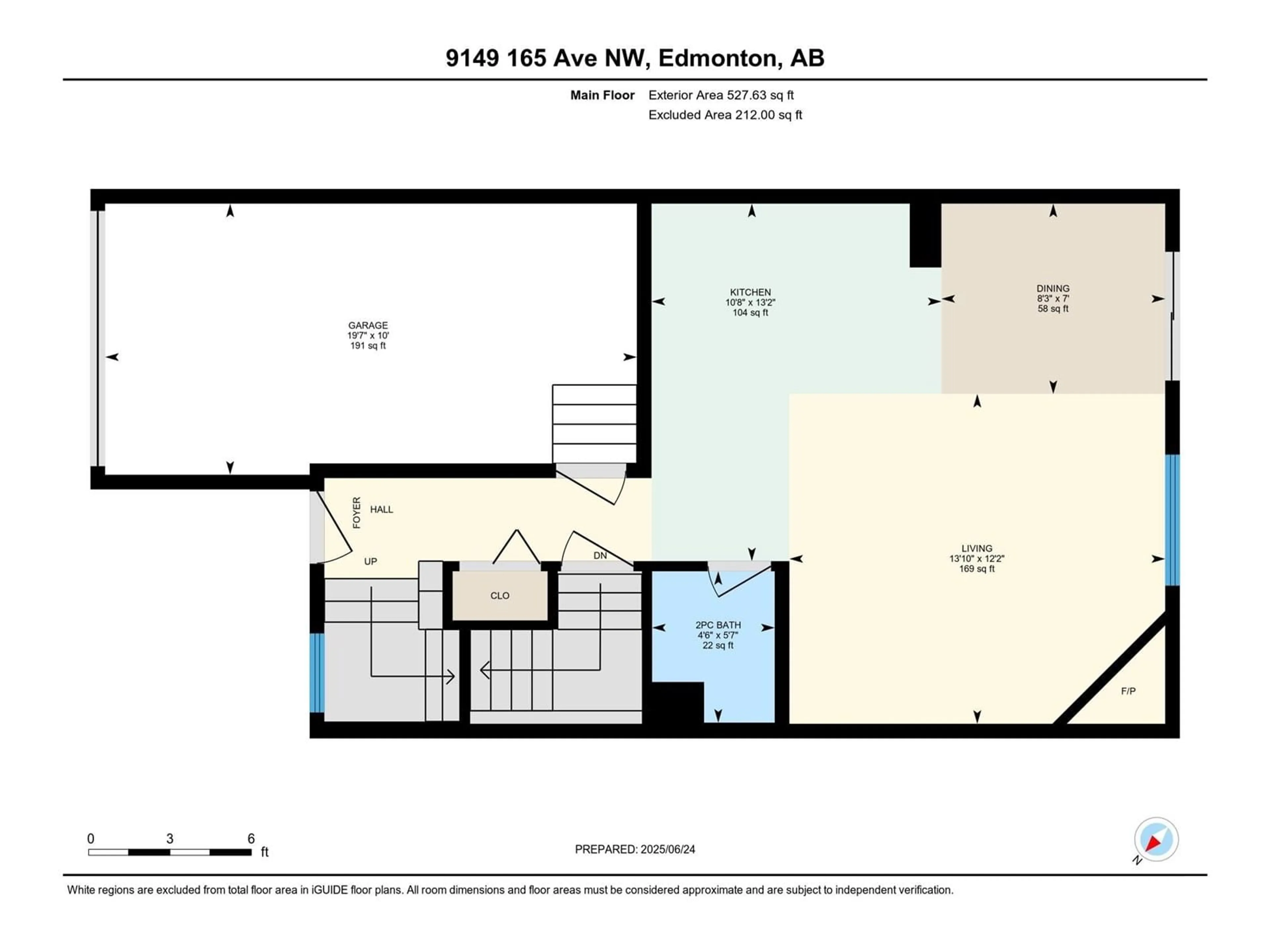 Floor plan for 9149 165 AV, Edmonton Alberta T5Z3H7