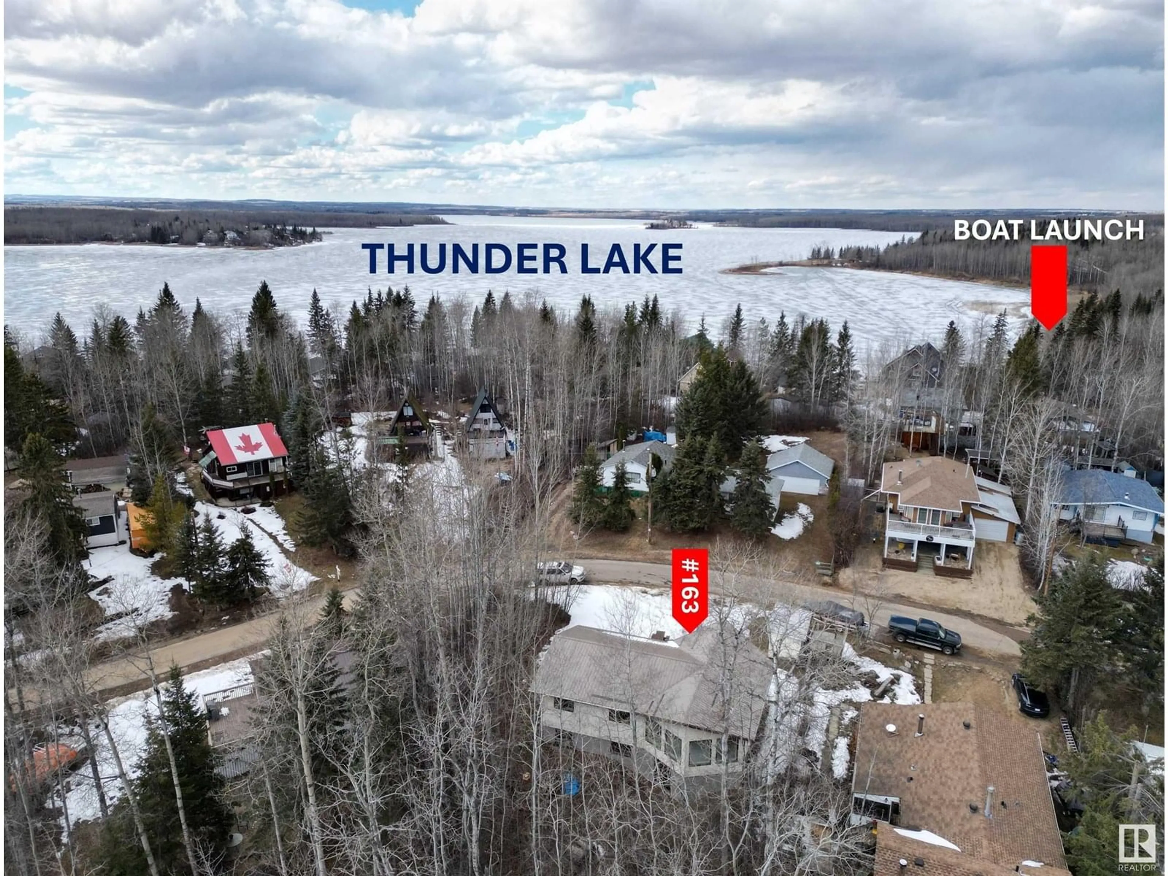 A pic from outside/outdoor area/front of a property/back of a property/a pic from drone, water/lake/river/ocean view for 5415 - 163 TWP RD 594, Rural Barrhead County Alberta T7N1N2