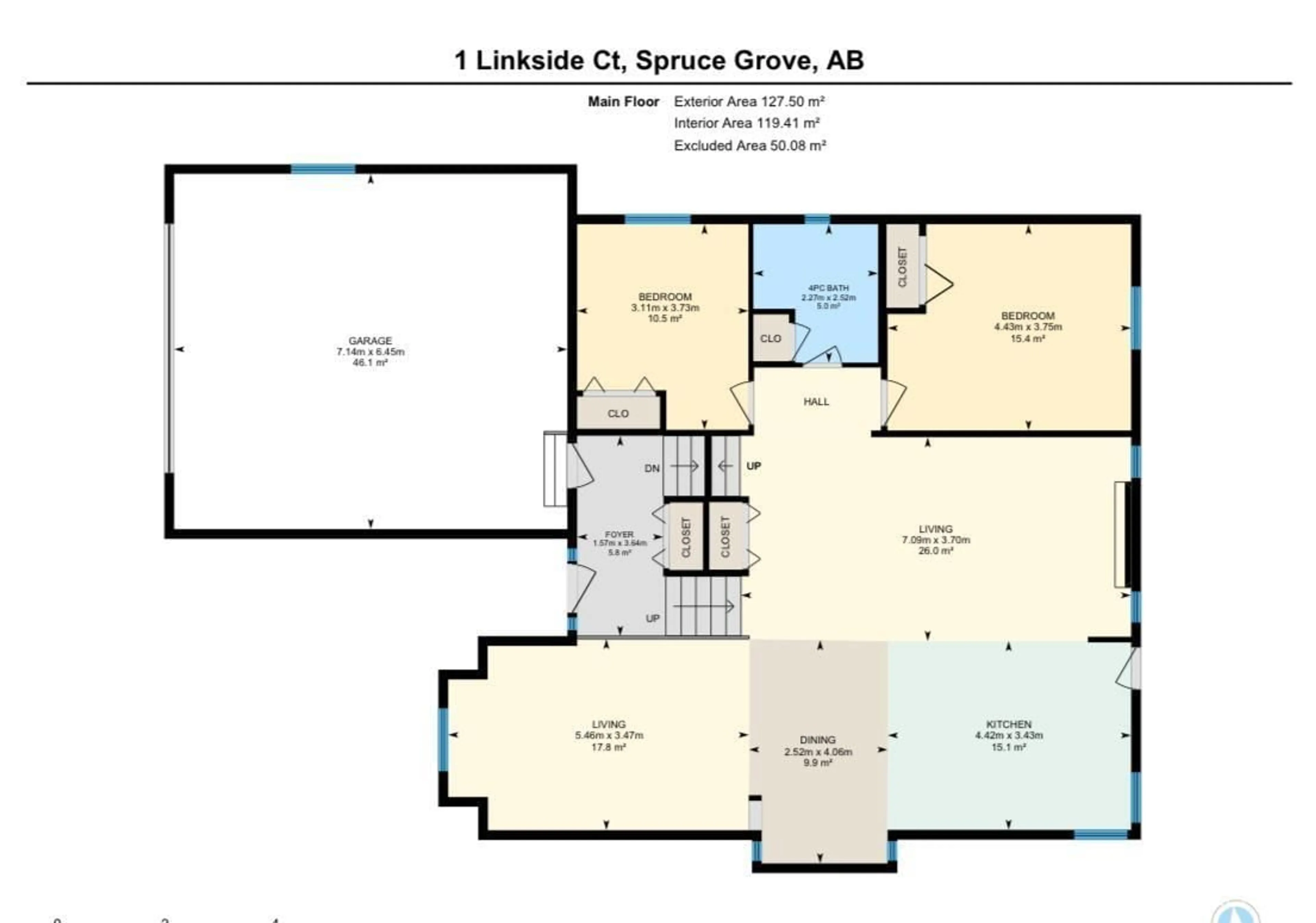 Floor plan for 1 LINKSIDE, Spruce Grove Alberta T7X3C4