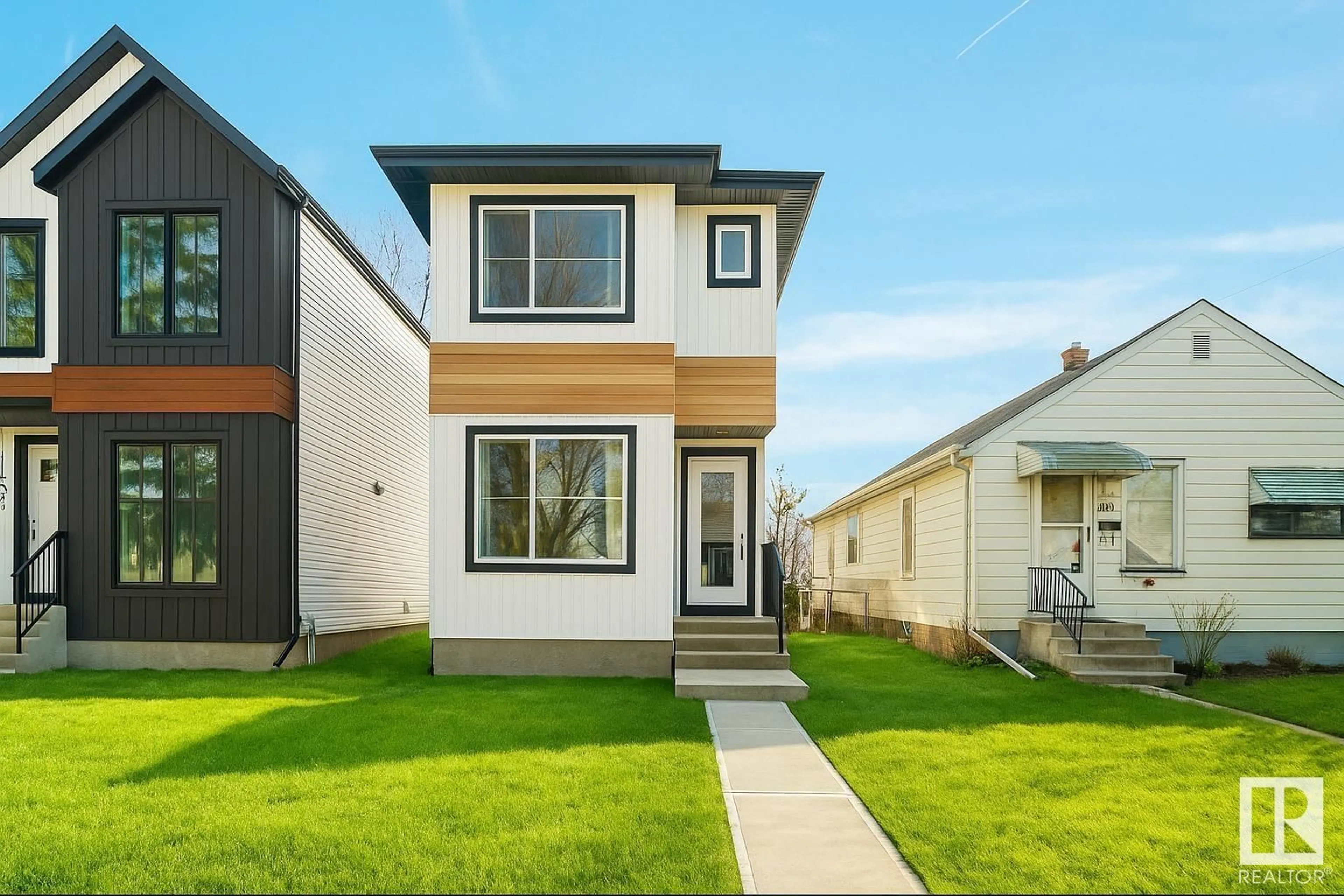 Home with vinyl exterior material, street for 11708 126 ST, Edmonton Alberta T5M0S2