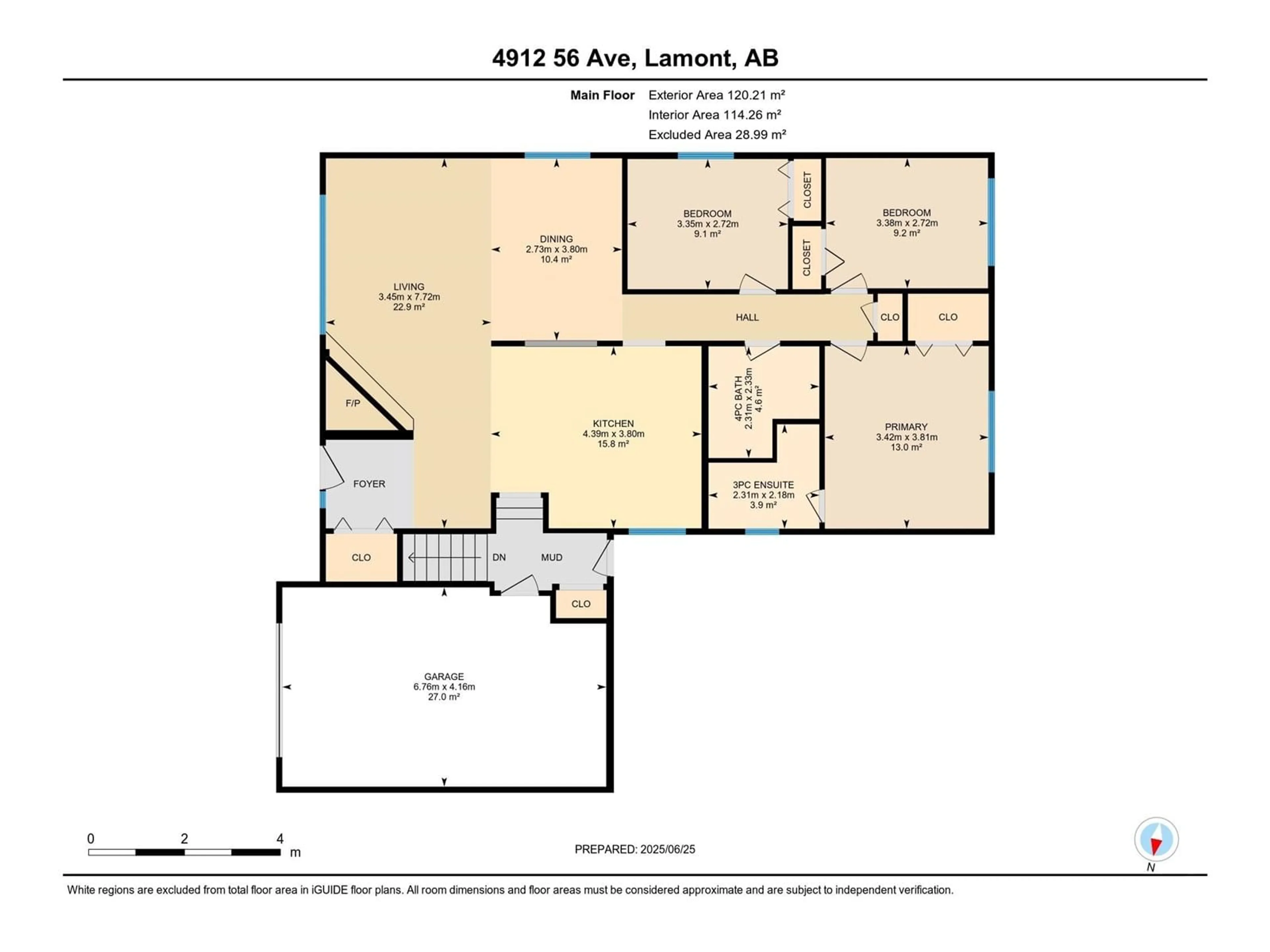 Floor plan for 4912 56 AV, Lamont Alberta T0B2R0